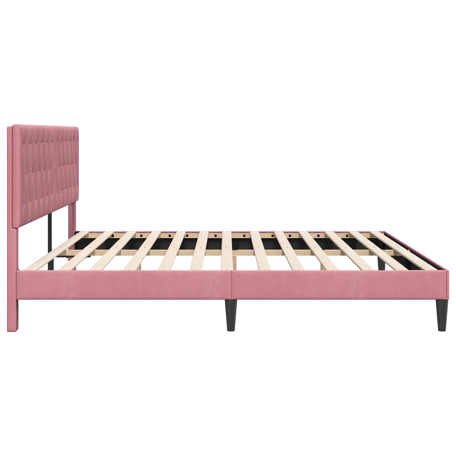 Krevetna konstrukcija Ružičasta 200 x 200 cm Baršun