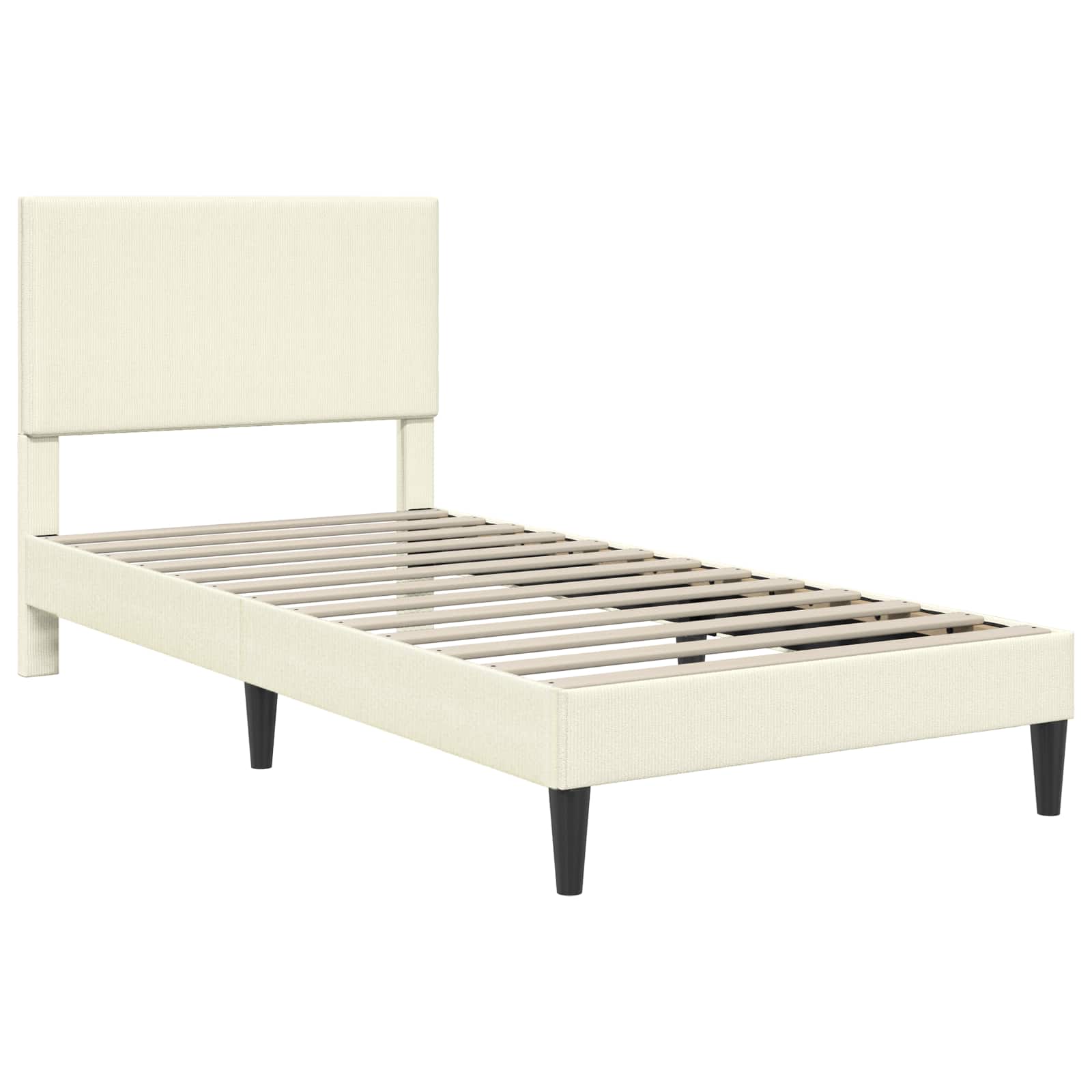 Krevetna konstrukcija Krem 90 x 190 cm Kordura tekstil