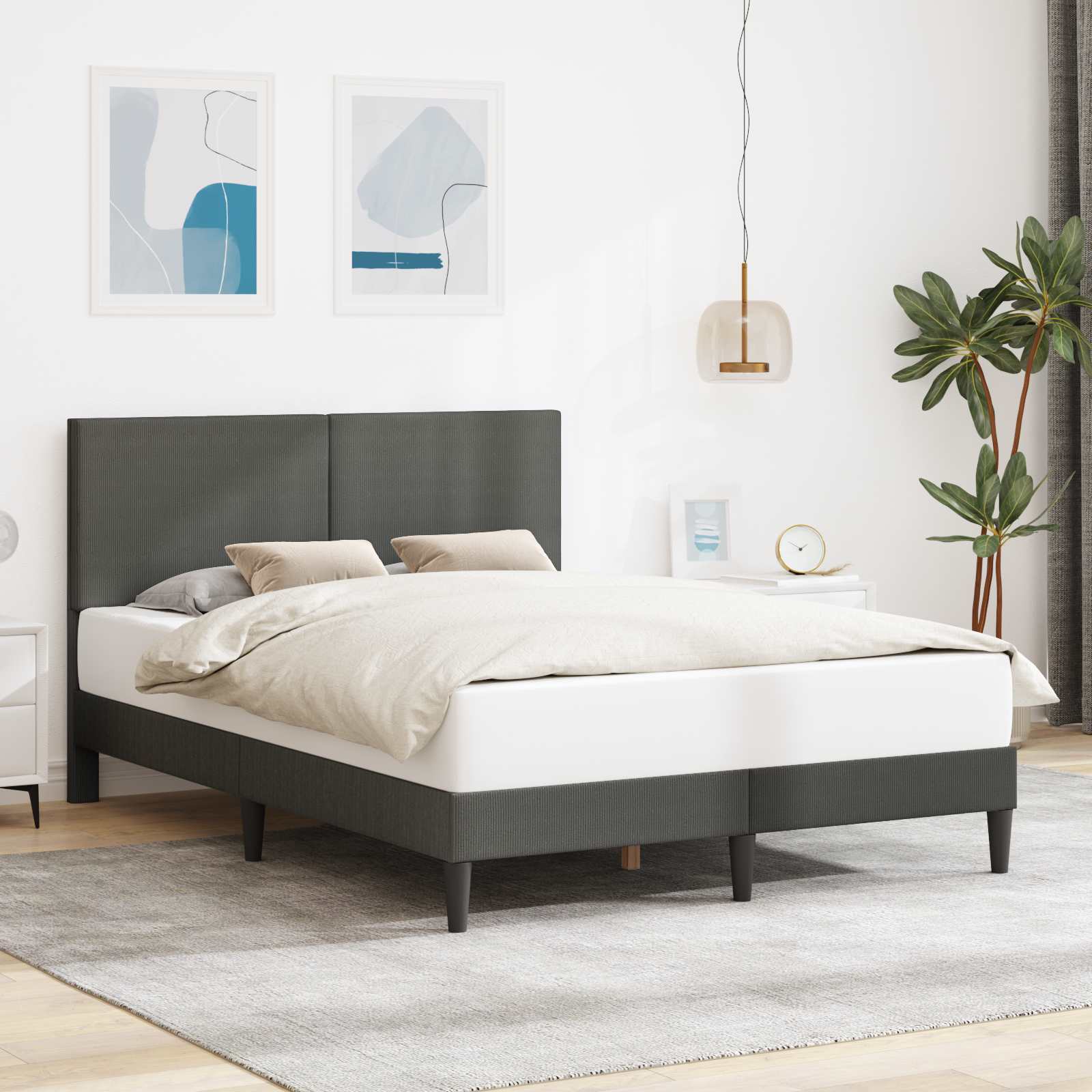 Krevetna konstrukcija Tamnosiva 140 x 200 cm Kordura tekstil