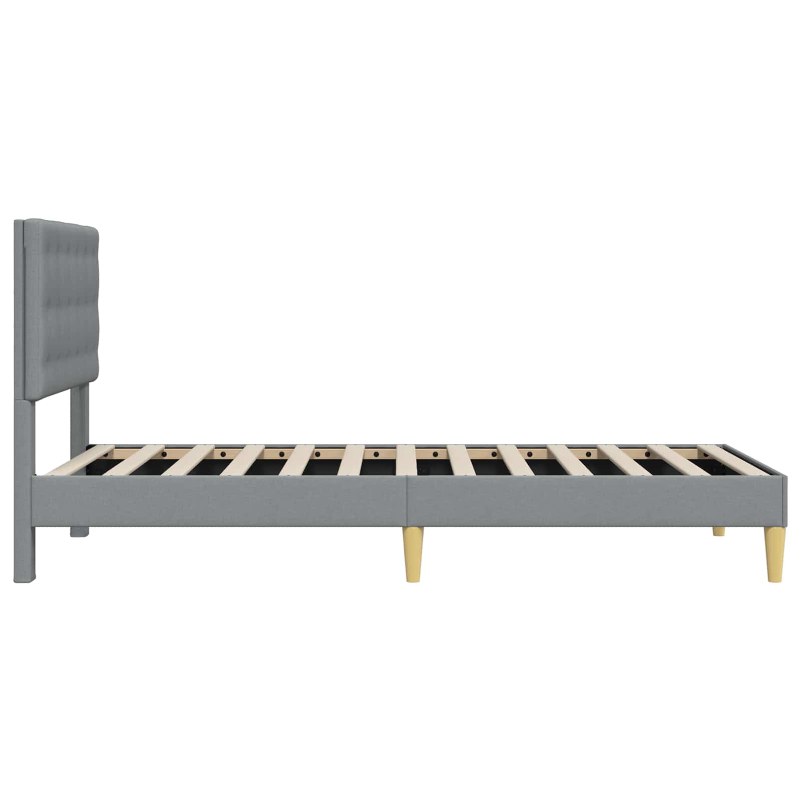 Krevetna konstrukcija Svjetlosiva 90 x 190 cm Tkanina