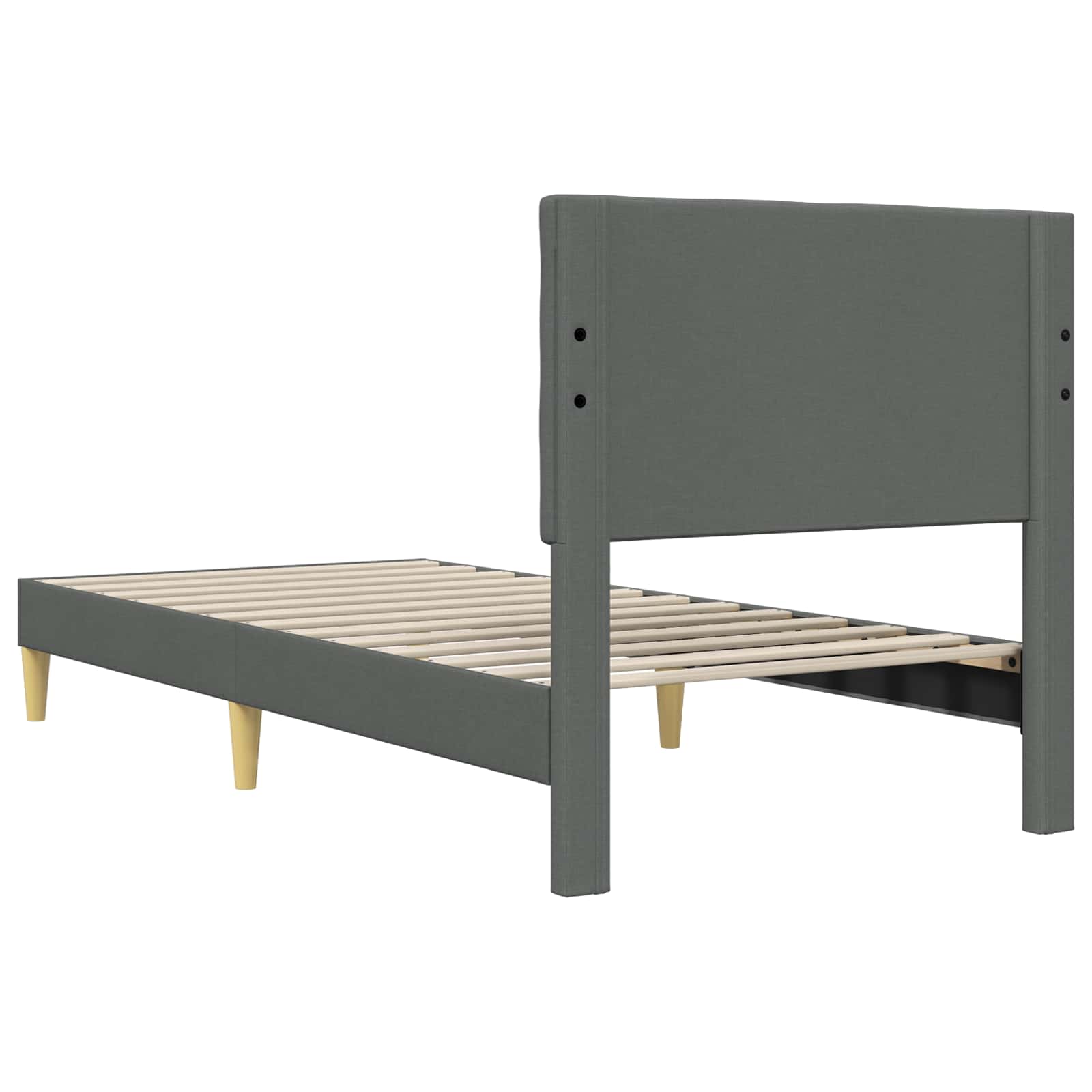 Krevetna konstrukcija Tamnosiva 90 x 200 cm Tkanina