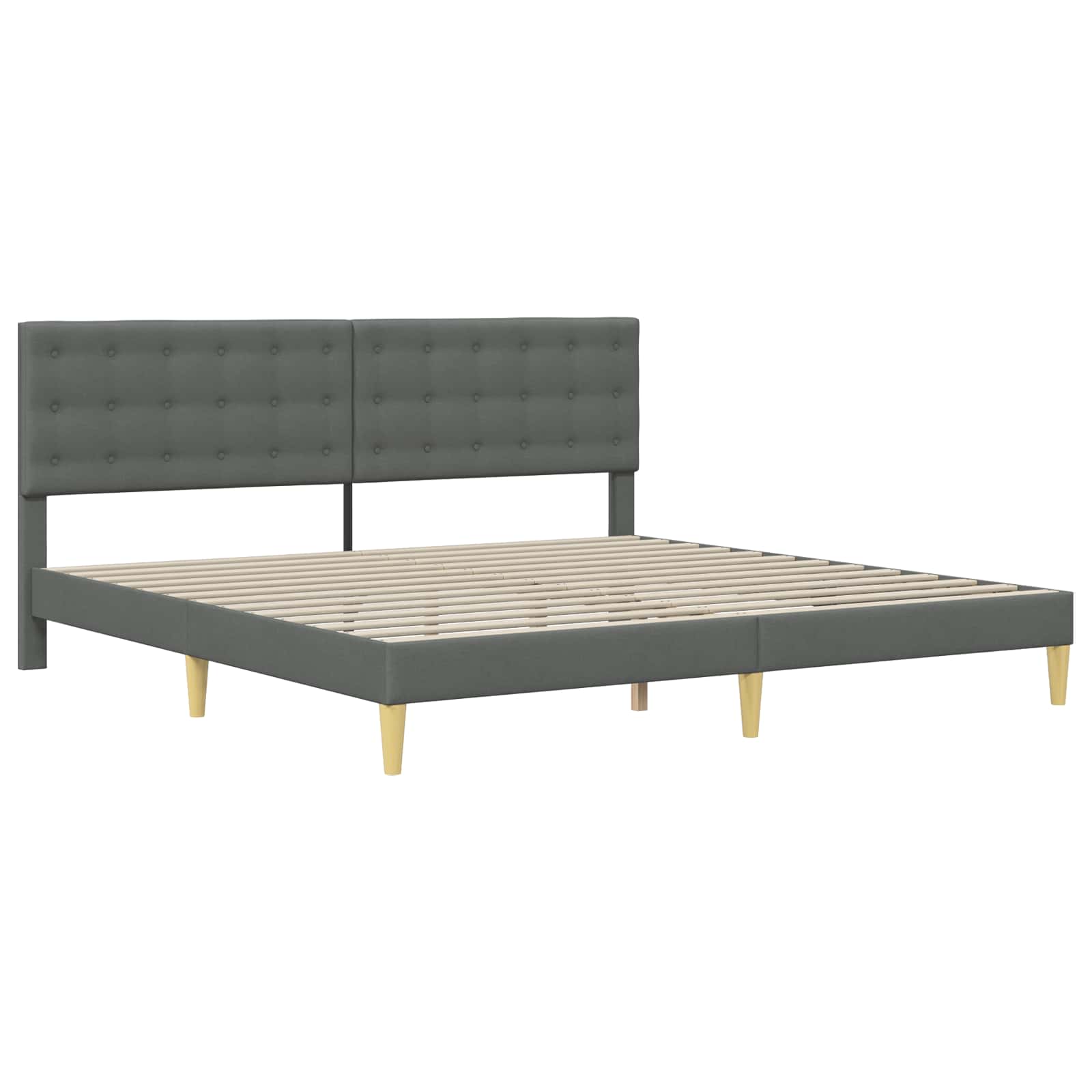 Krevetna konstrukcija Tamnosiva 180 x 200 cm Tkanina
