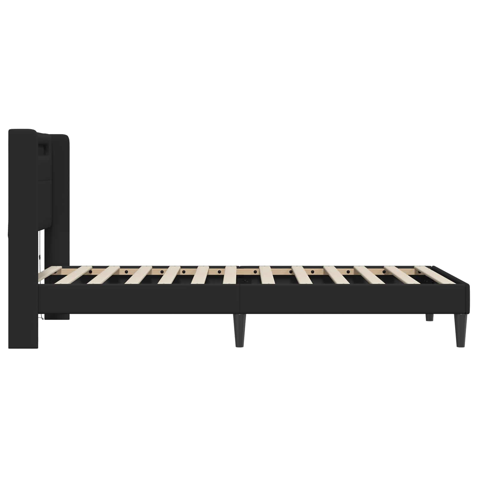Krevetna konstrukcija Crna 100 x 200 cm Umjetna koža