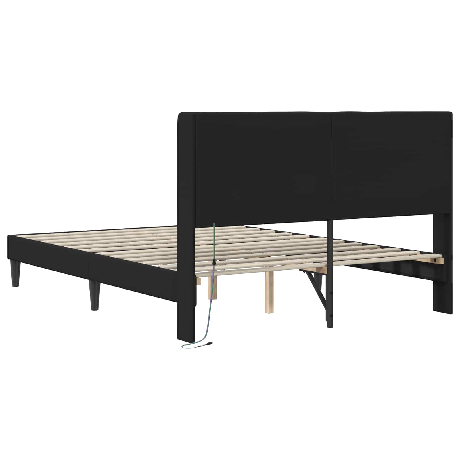Krevetna konstrukcija Crna 120 x 200 cm Umjetna koža
