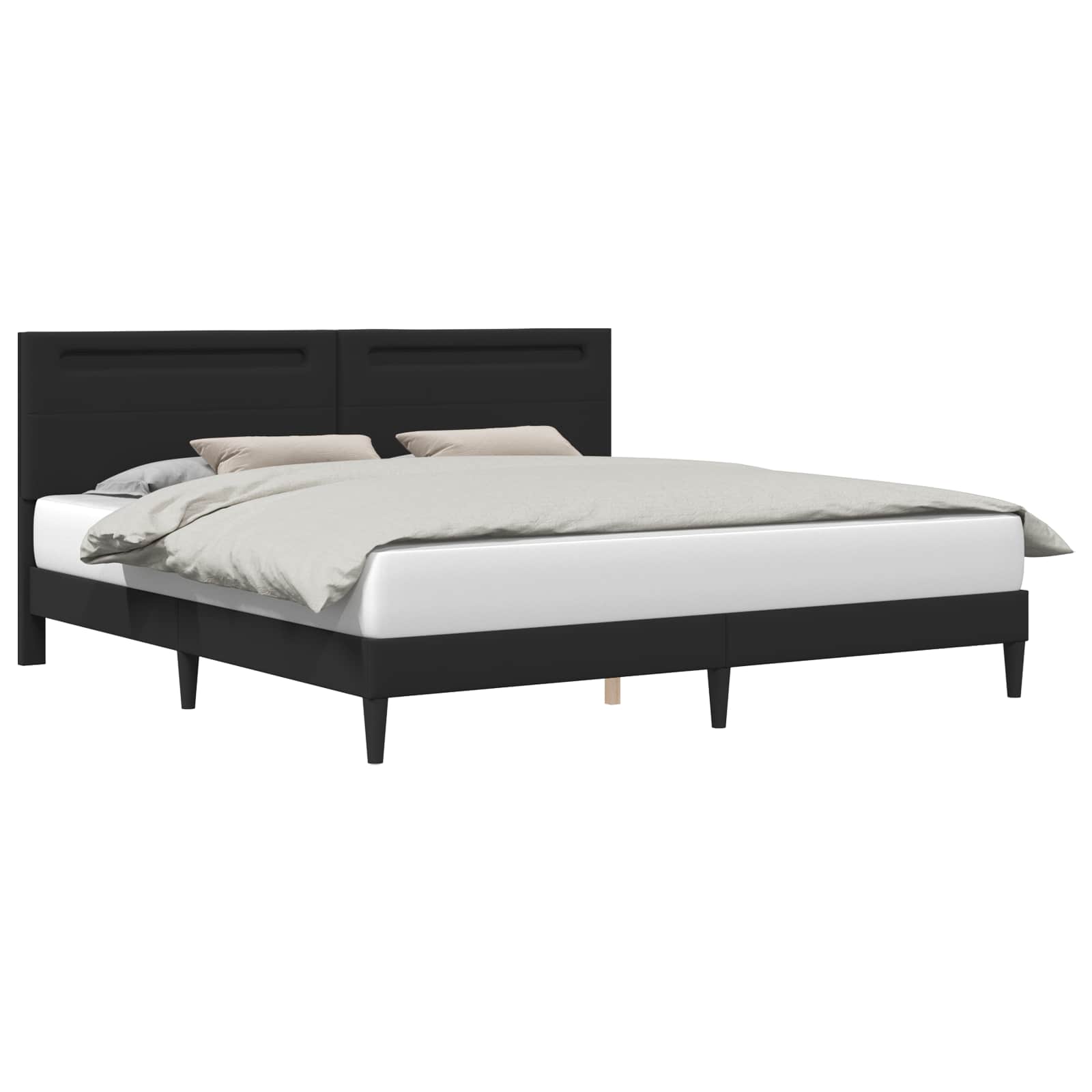Krevetna konstrukcija Crna 200 x 200 cm Umjetna koža