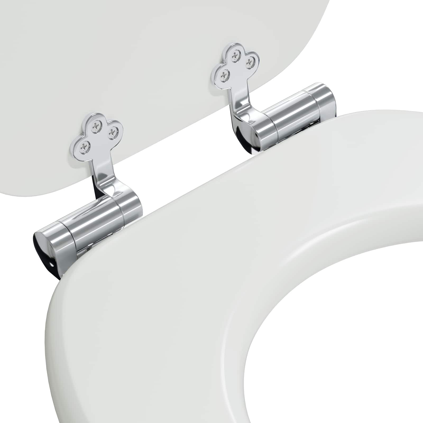 Toaletna sjedala s mekim zatvaranjem 2 pcs Bijeli 44 x 38 cm