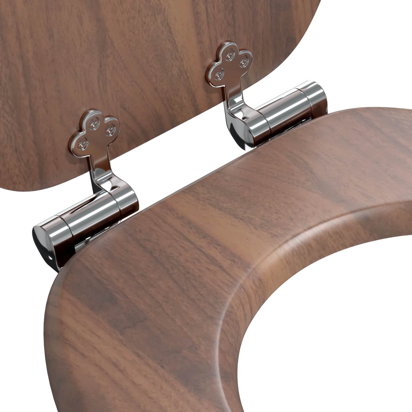Toaletna sjedala s mekim zatvaranjem 2 pcs Smeđa 44 x 38 cm