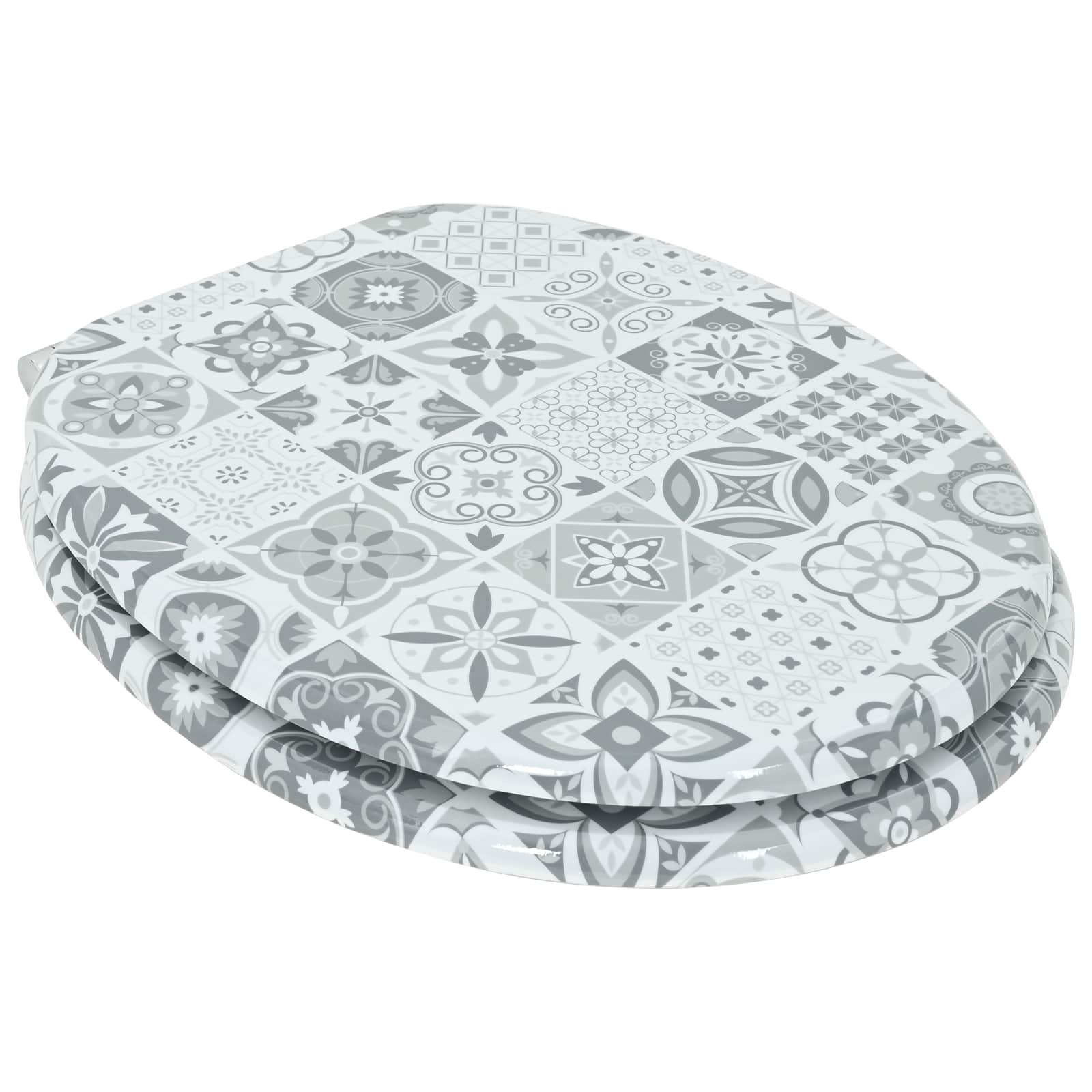 Toaletna sjedala s mekim zatvaranjem 2 pcs 44 x 38 cm MDF ploča