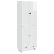 Set ormara 2 pcs Bijela visokog sjaja 66 x 34,5 x 95 cm
