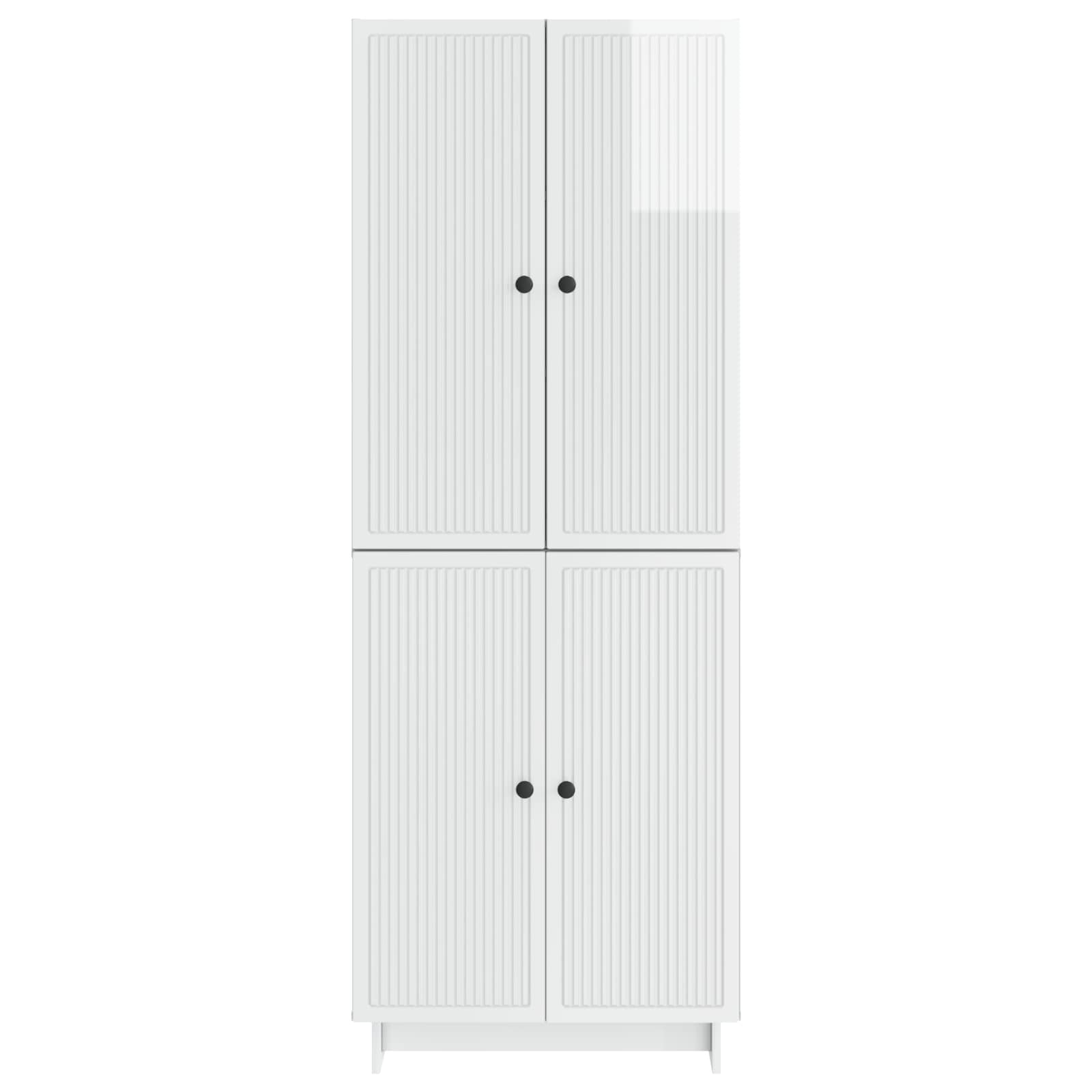 Set ormara 2 pcs Bijela visokog sjaja 66 x 34,5 x 90 cm