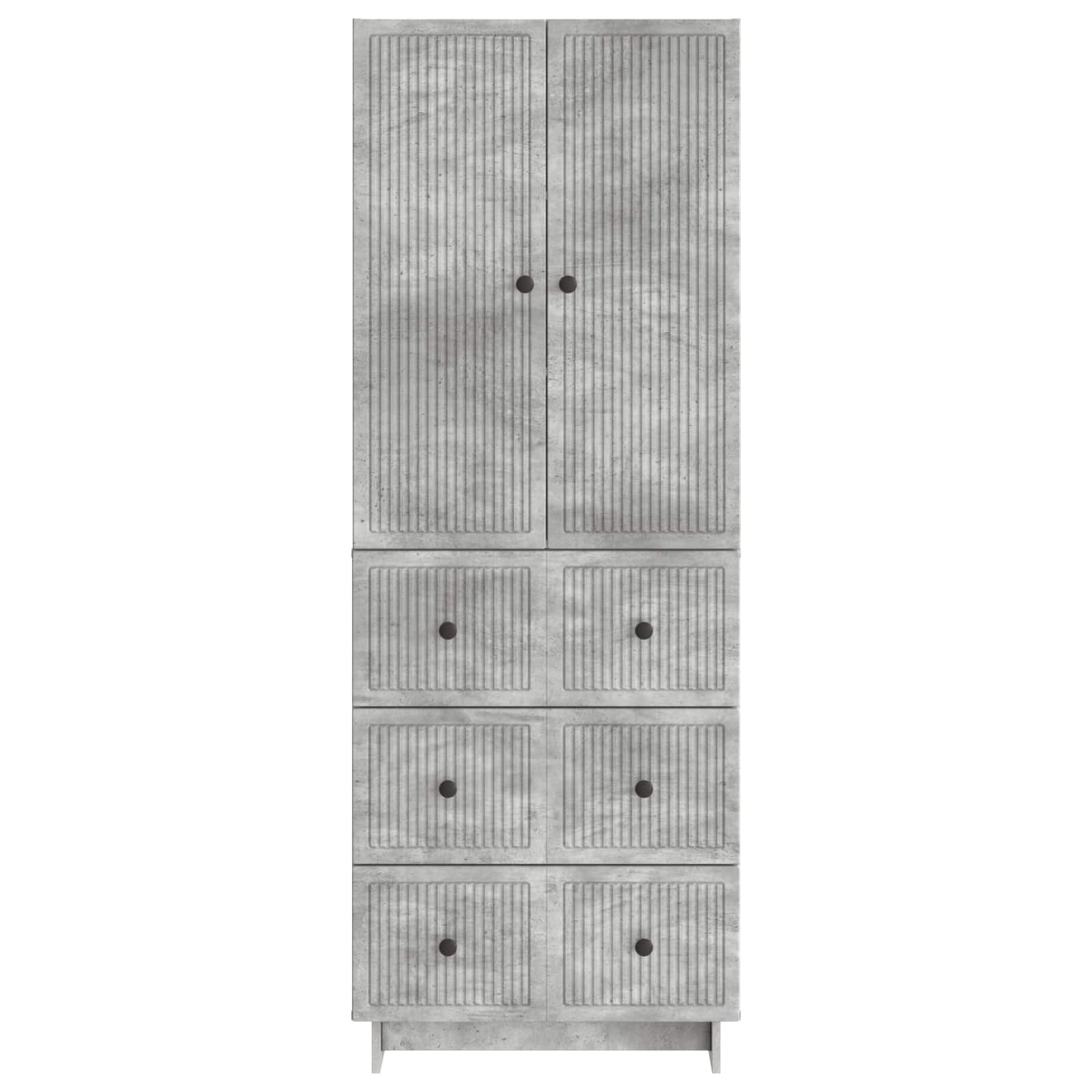 Set ormara 2 pcs Betonska siva 66 x 34,5 x 90 cm