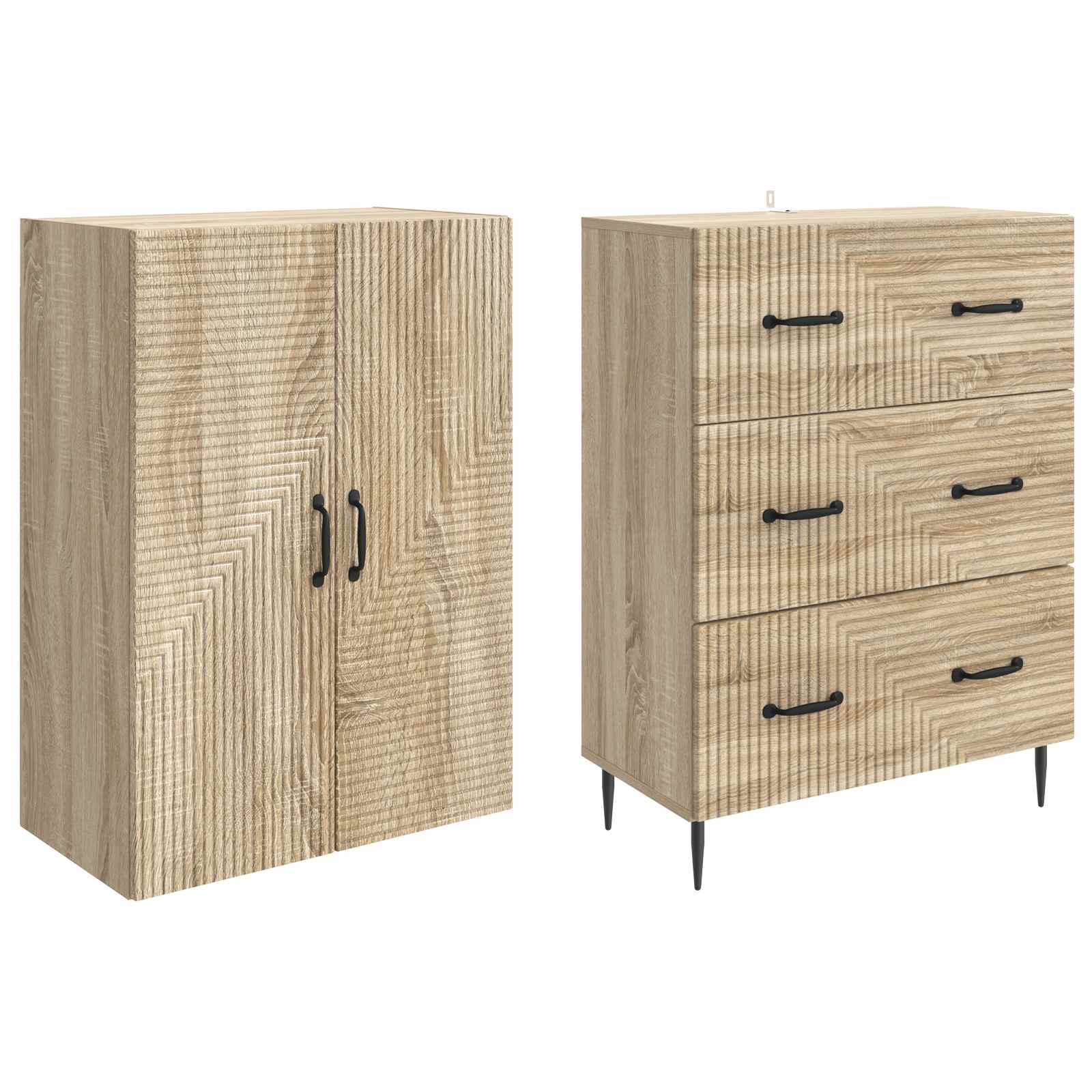 Set ormara 2 pcs Hrast sonoma 66 x 34,5 x 90 cm