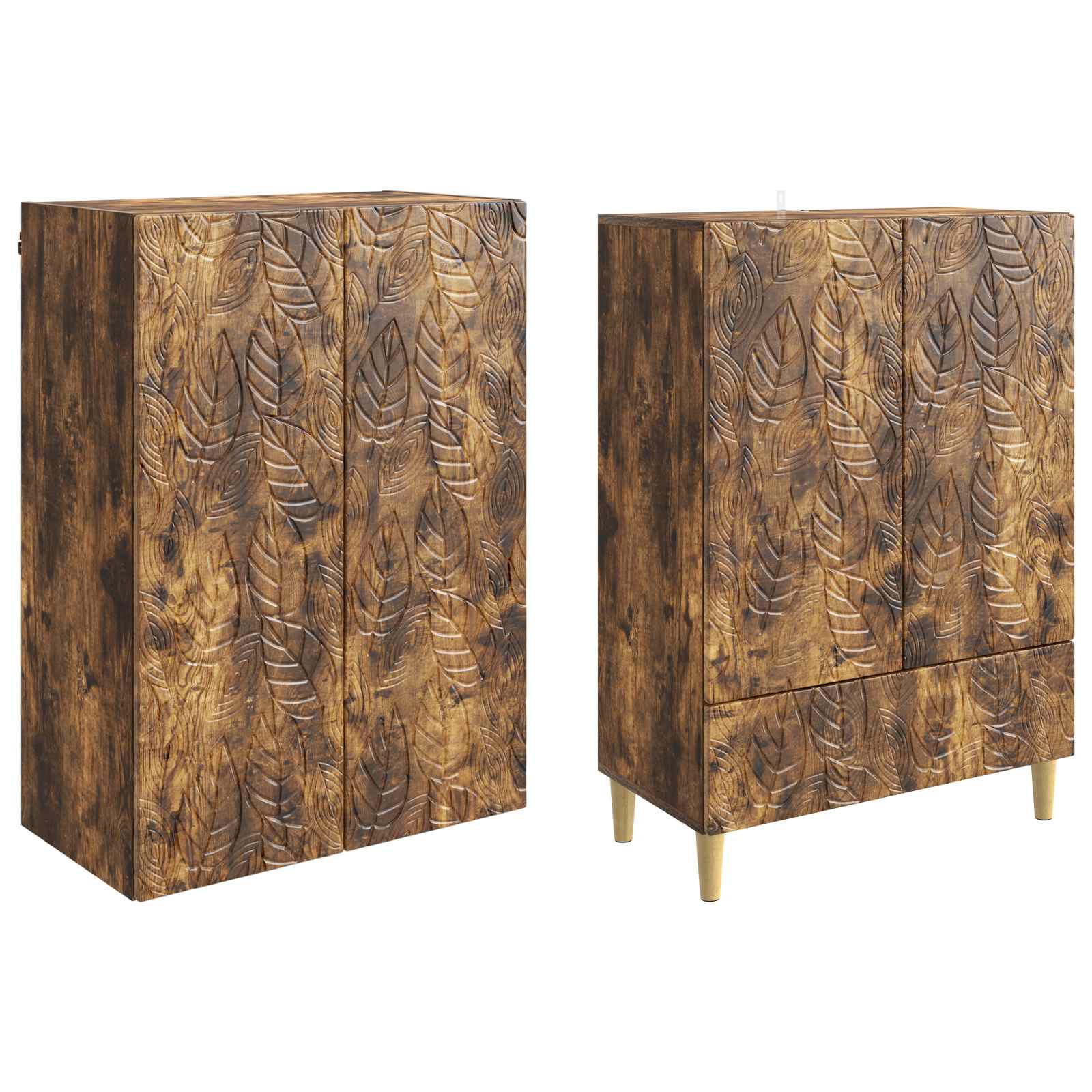 Set ormara 2 pcs Dimljeni hrast Konstruirano drvo