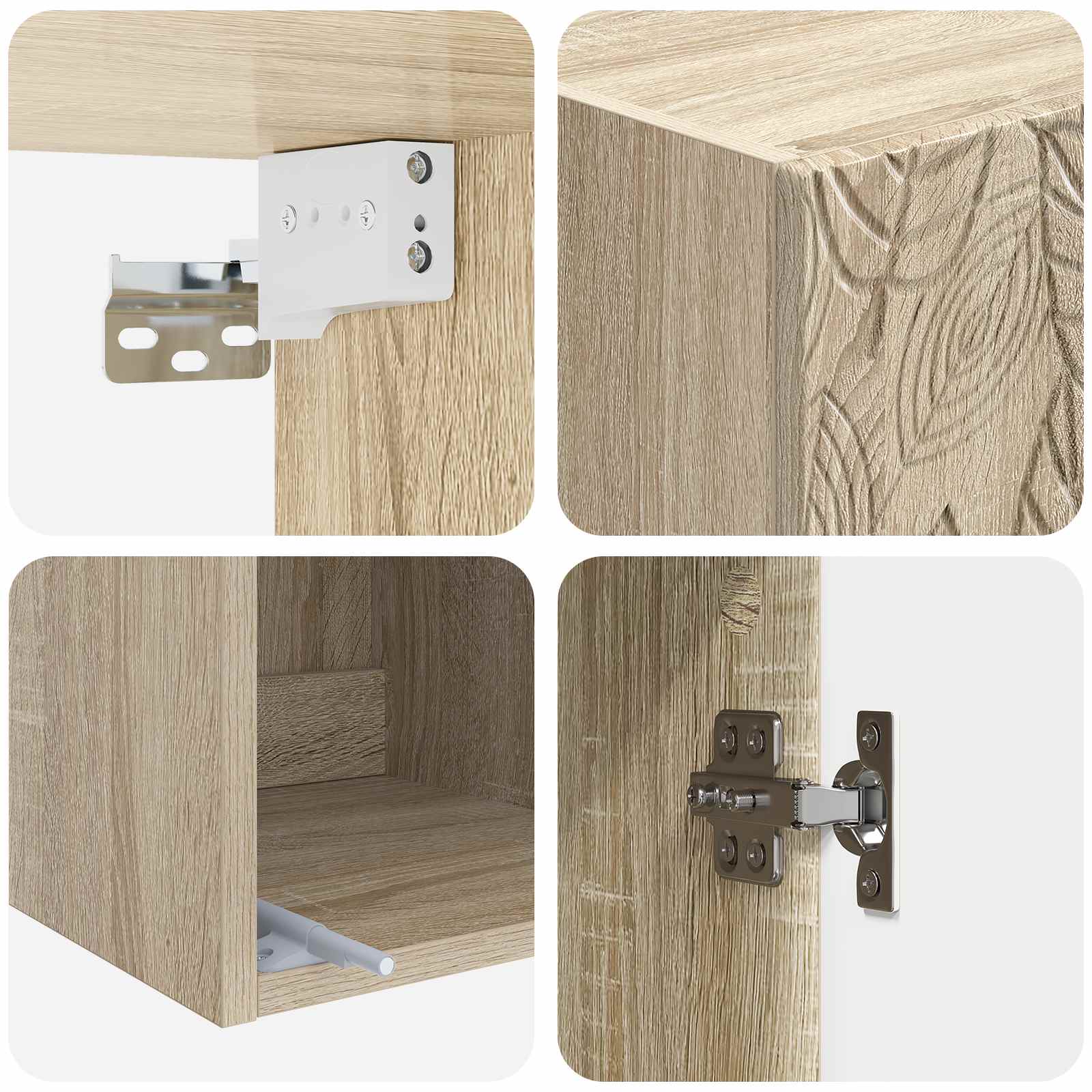 Set ormara 2 pcs Hrast sonoma Konstruirano drvo