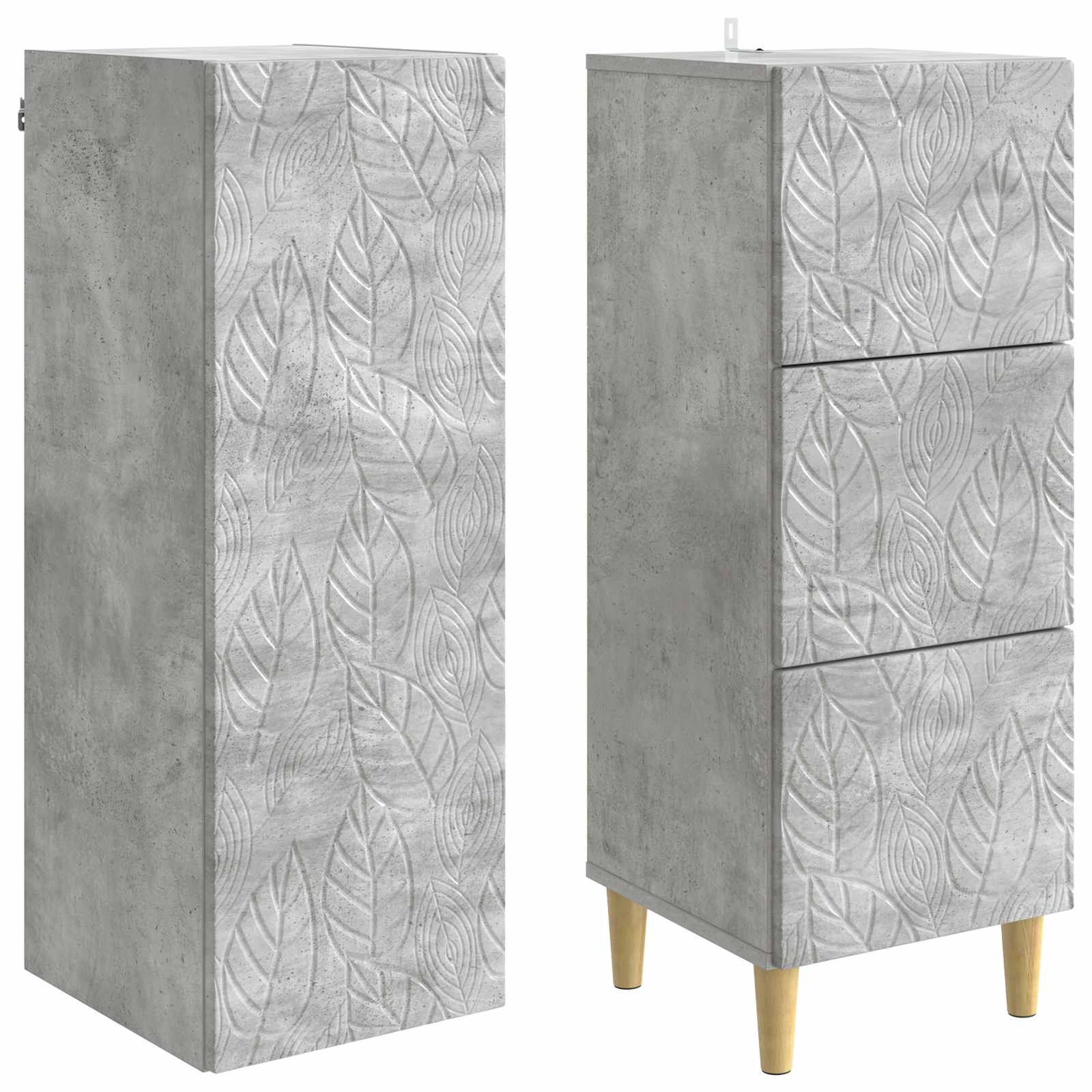 Set ormara 2 pcs Betonska siva 33 x 34,5 x 90 cm