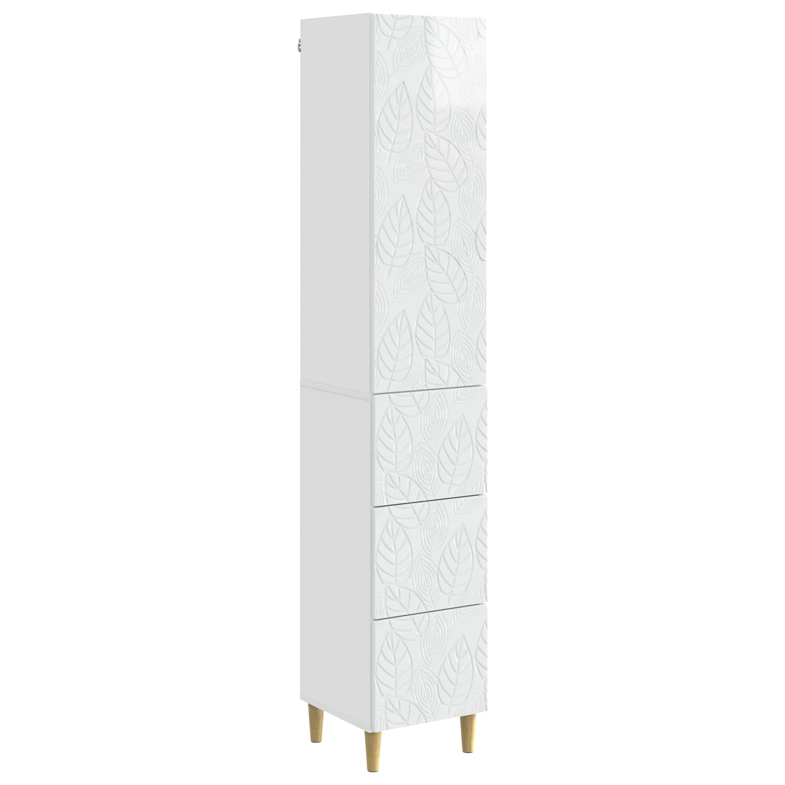 Set ormara 2 pcs Bijela visokog sjaja 33 x 34,5 x 90 cm