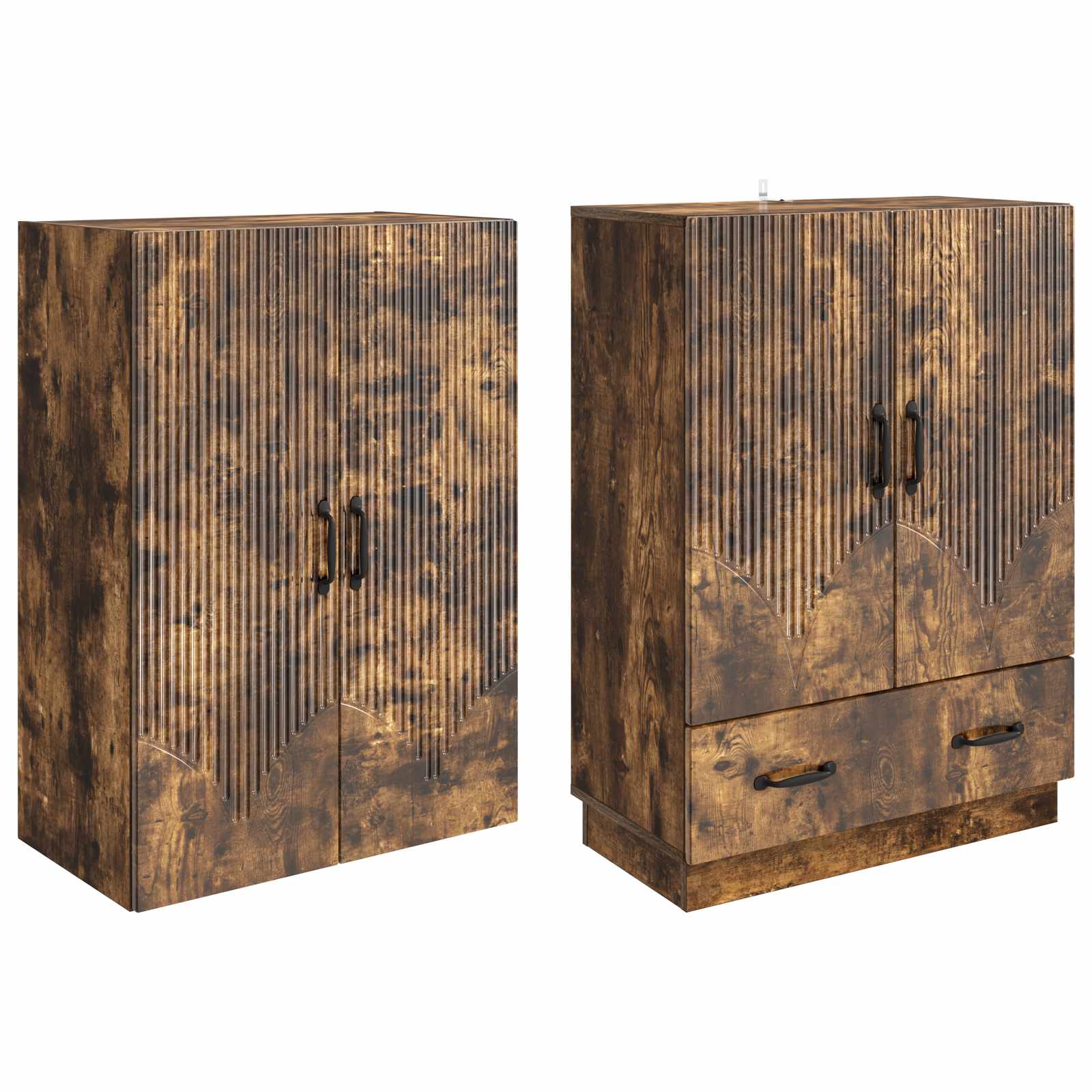 Set ormara 2 pcs Dimljeni hrast Konstruirano drvo