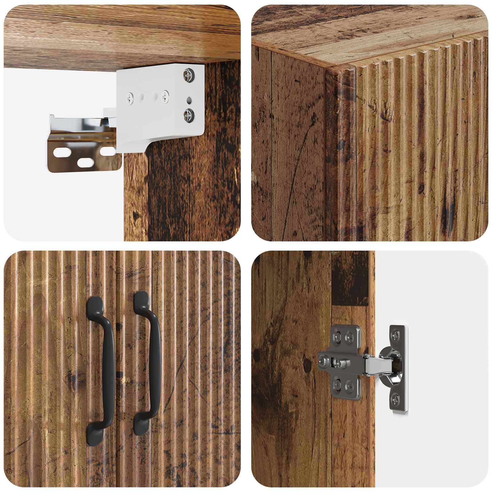 Set ormara 2 pcs Staro drvo Konstruirano drvo