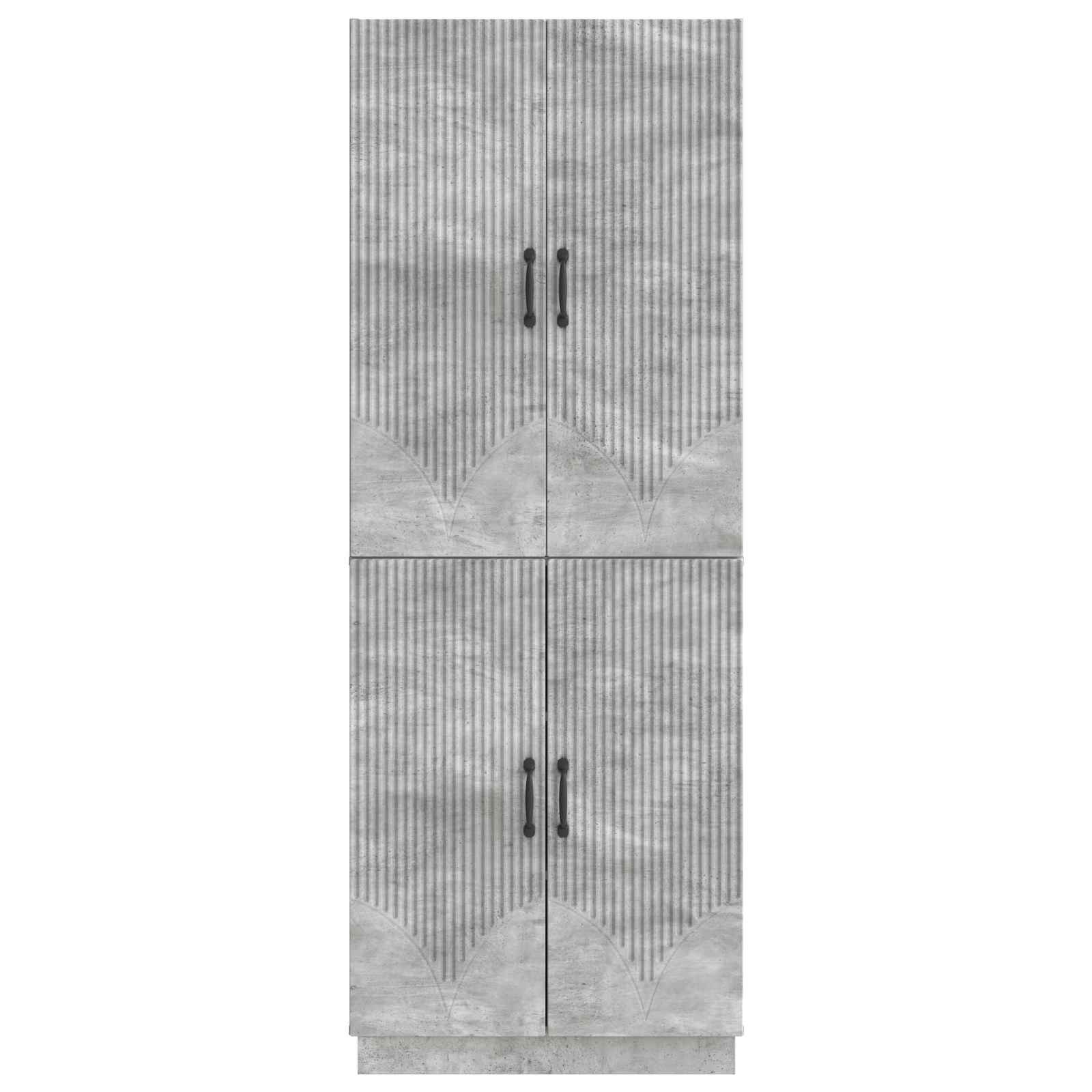 Set ormara 2 pcs Betonska siva Konstruirano drvo