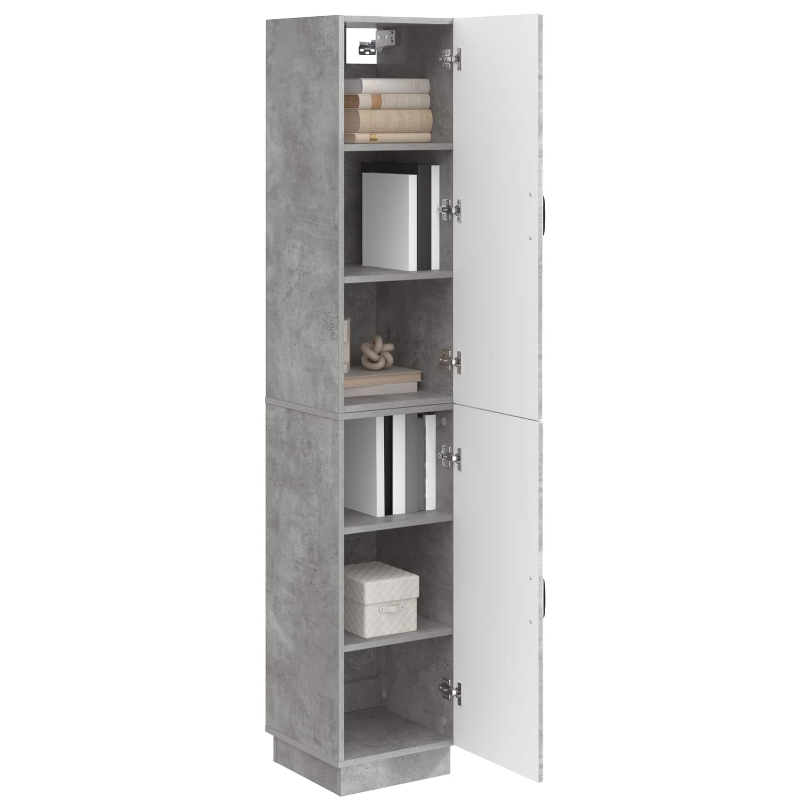 Set ormara 2 pcs Betonska siva Konstruirano drvo