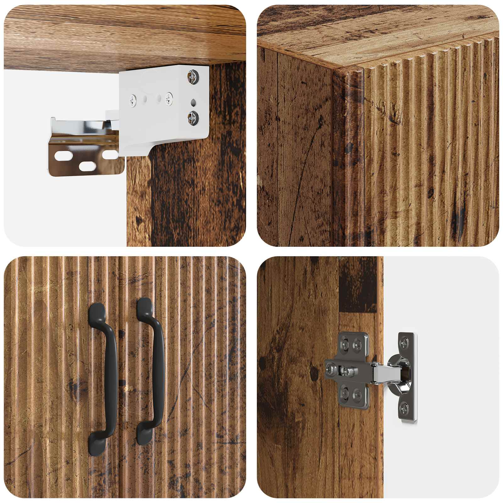 Set ormara 2 pcs Staro drvo Konstruirano drvo