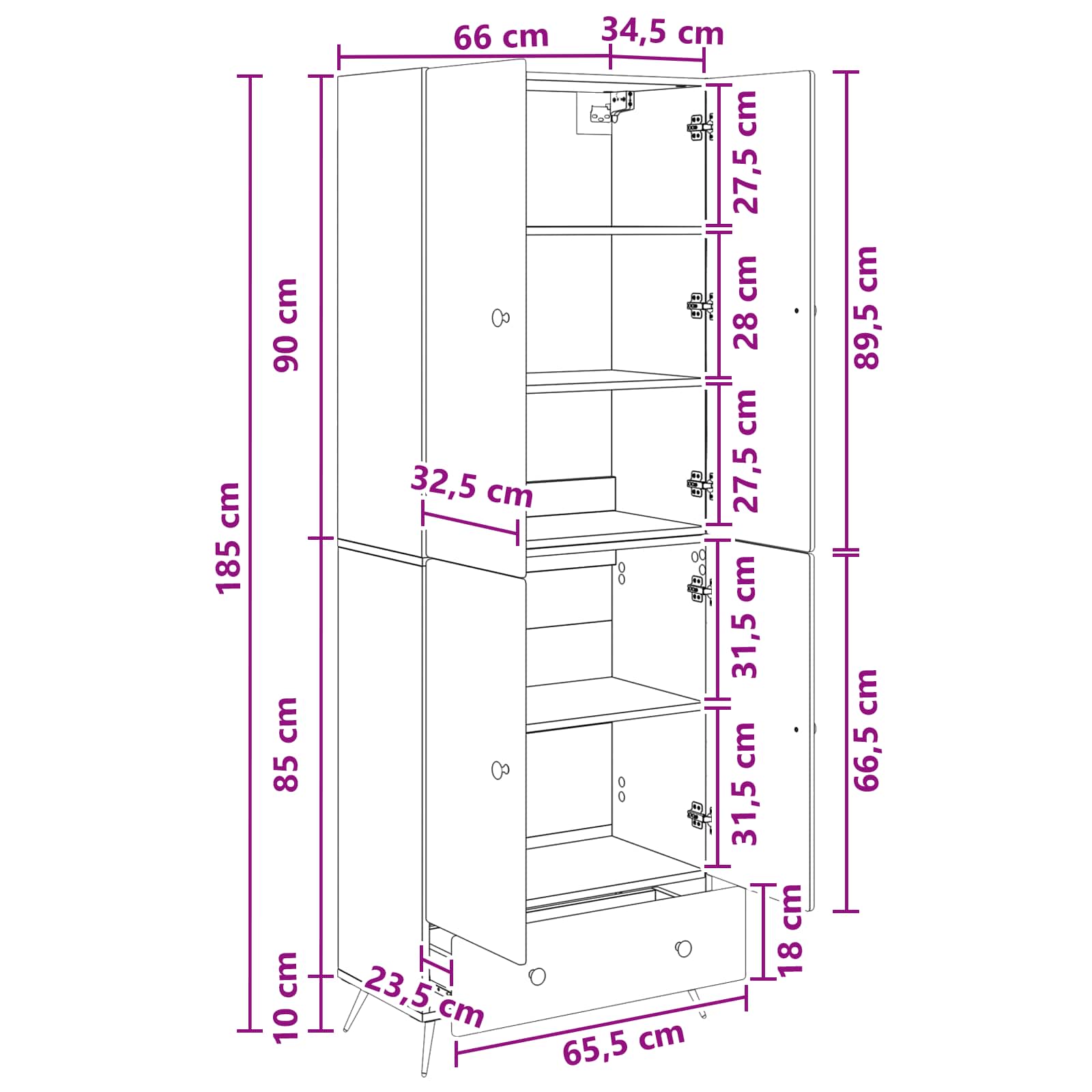 Set ormara 2 pcs Staro drvo Konstruirano drvo