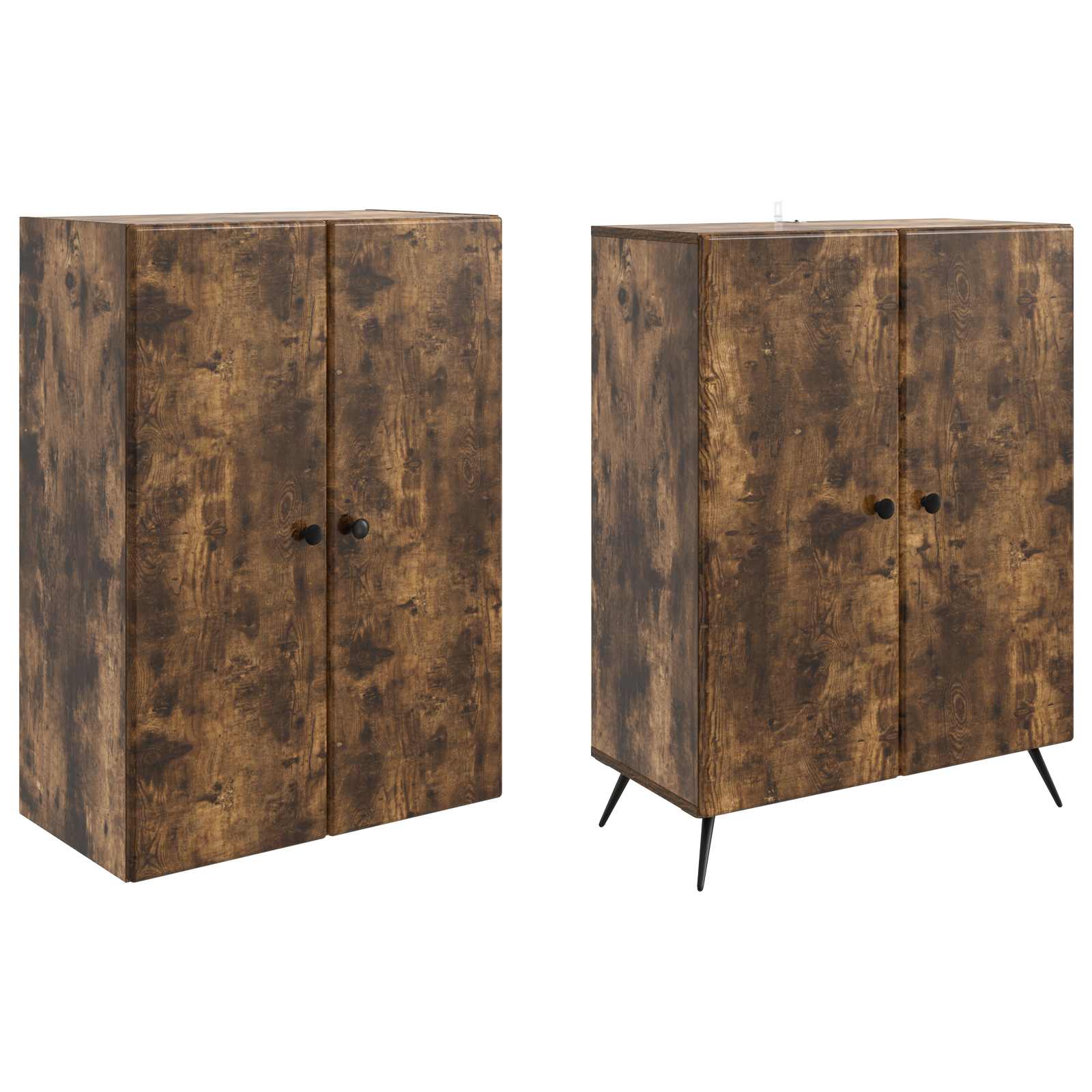 Set ormara 2 pcs Dimljeni hrast Konstruirano drvo