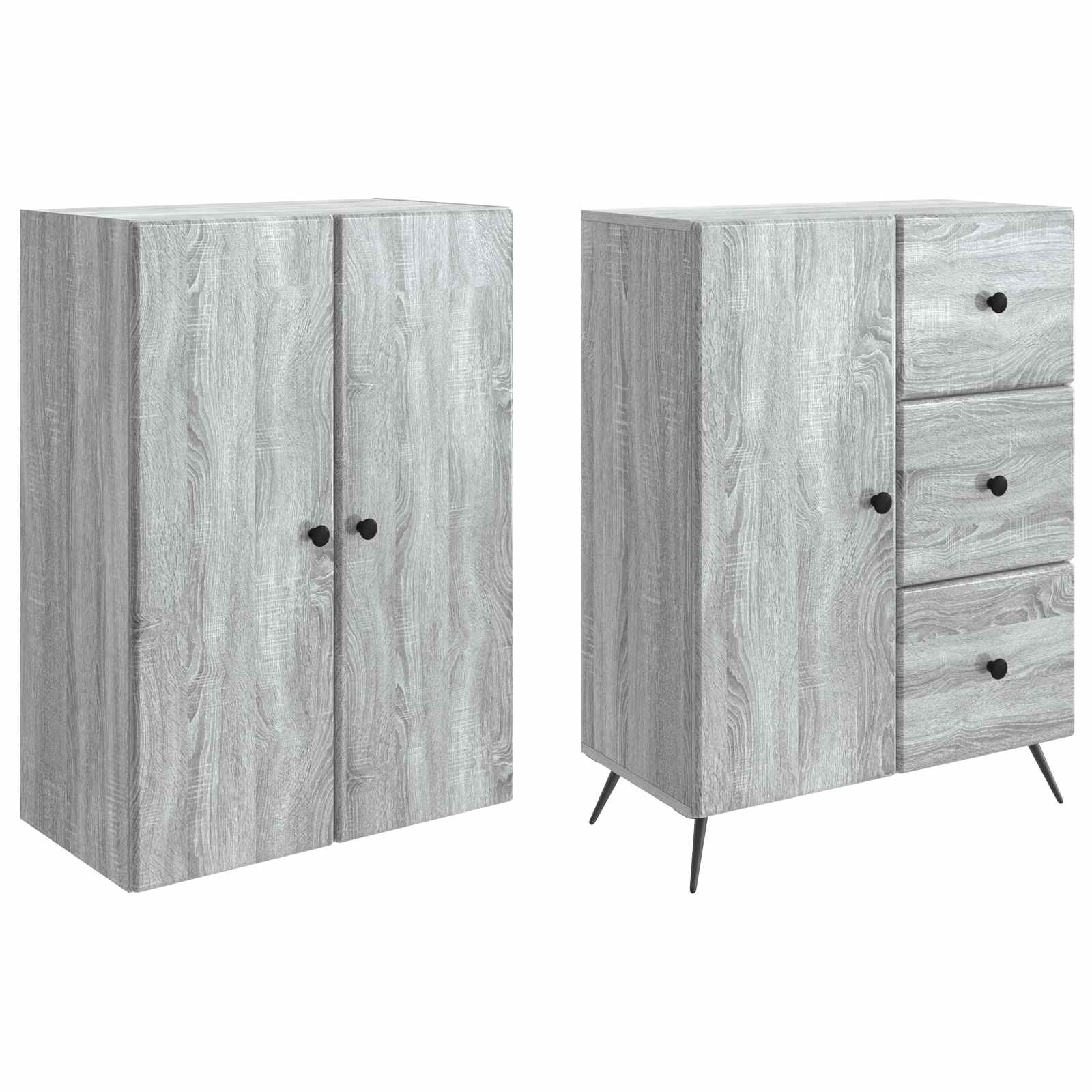 Set ormara 2 pcs Siva Sonoma Konstruirano drvo