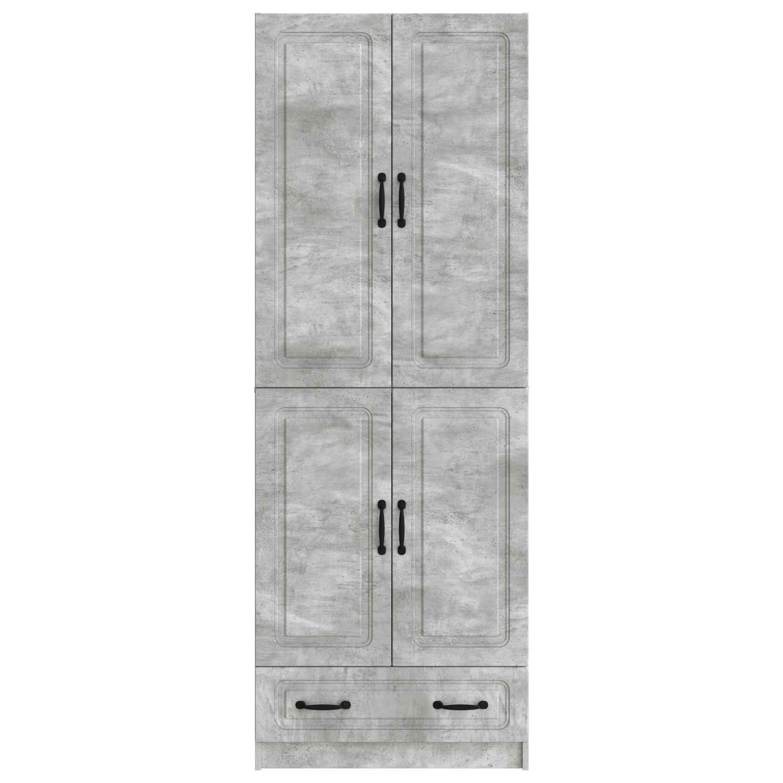Set ormara 2 pcs Betonska siva Konstruirano drvo