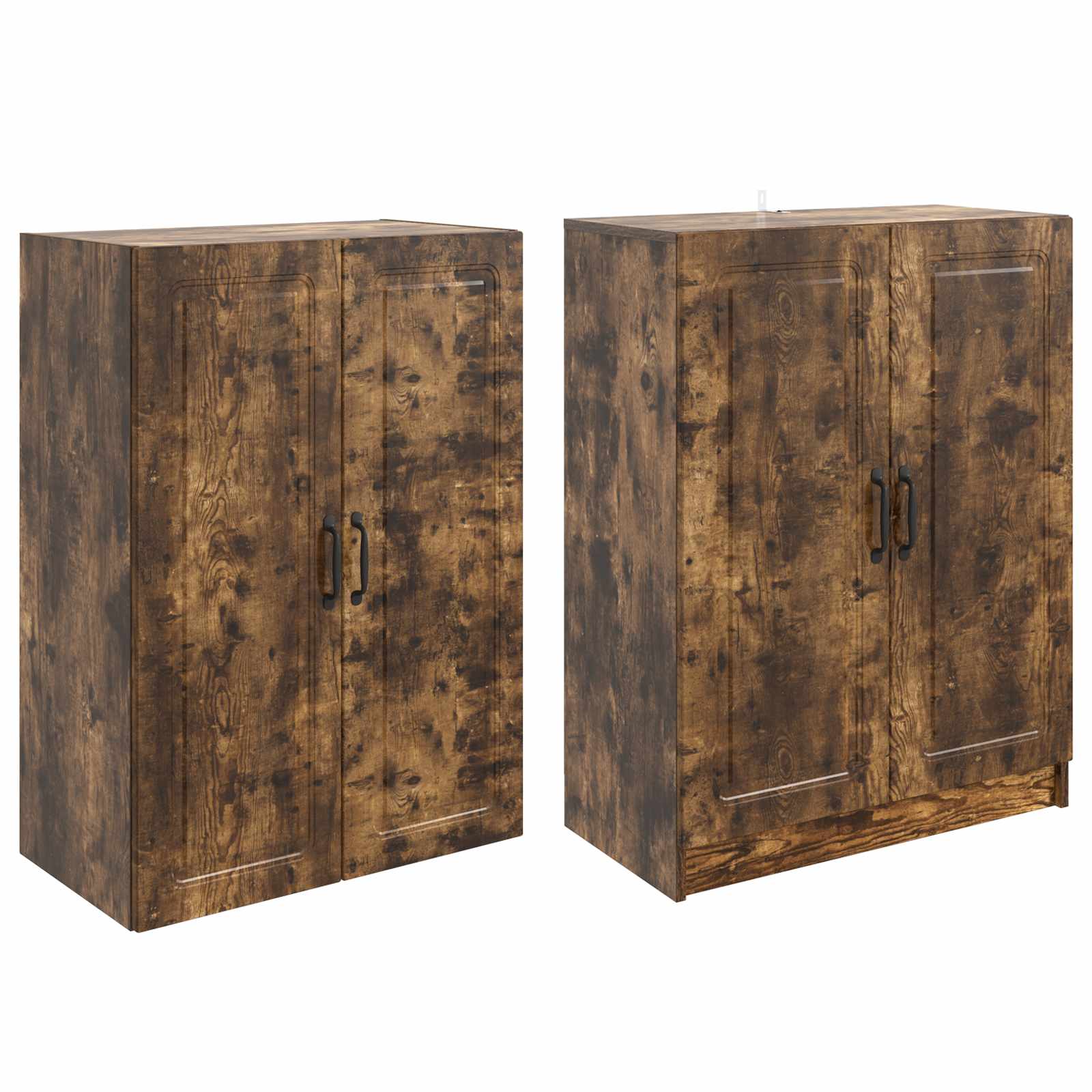 Set ormara 2 pcs Dimljeni hrast Konstruirano drvo