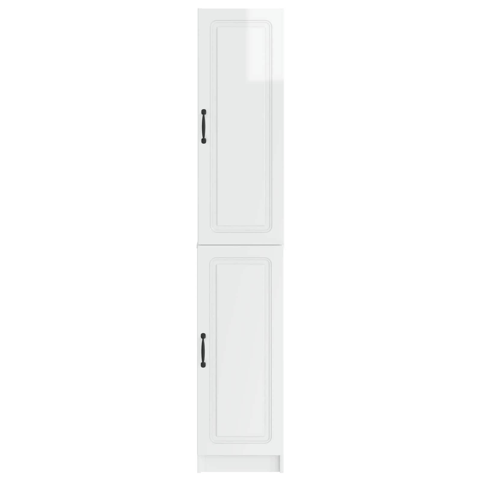 Set ormara 2 pcs Bijela visokog sjaja Konstruirano drvo