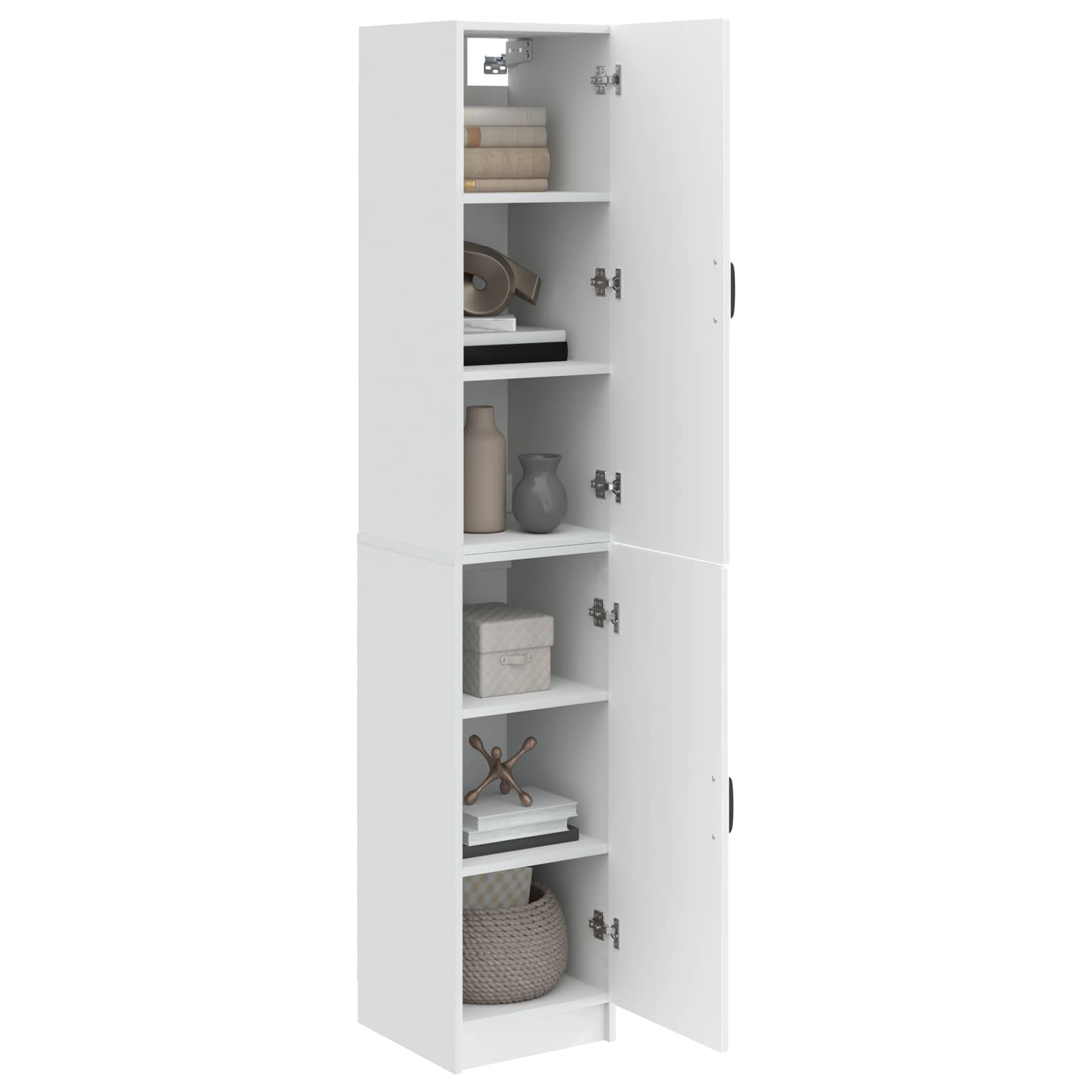 Set ormara 2 pcs Bijela visokog sjaja Konstruirano drvo