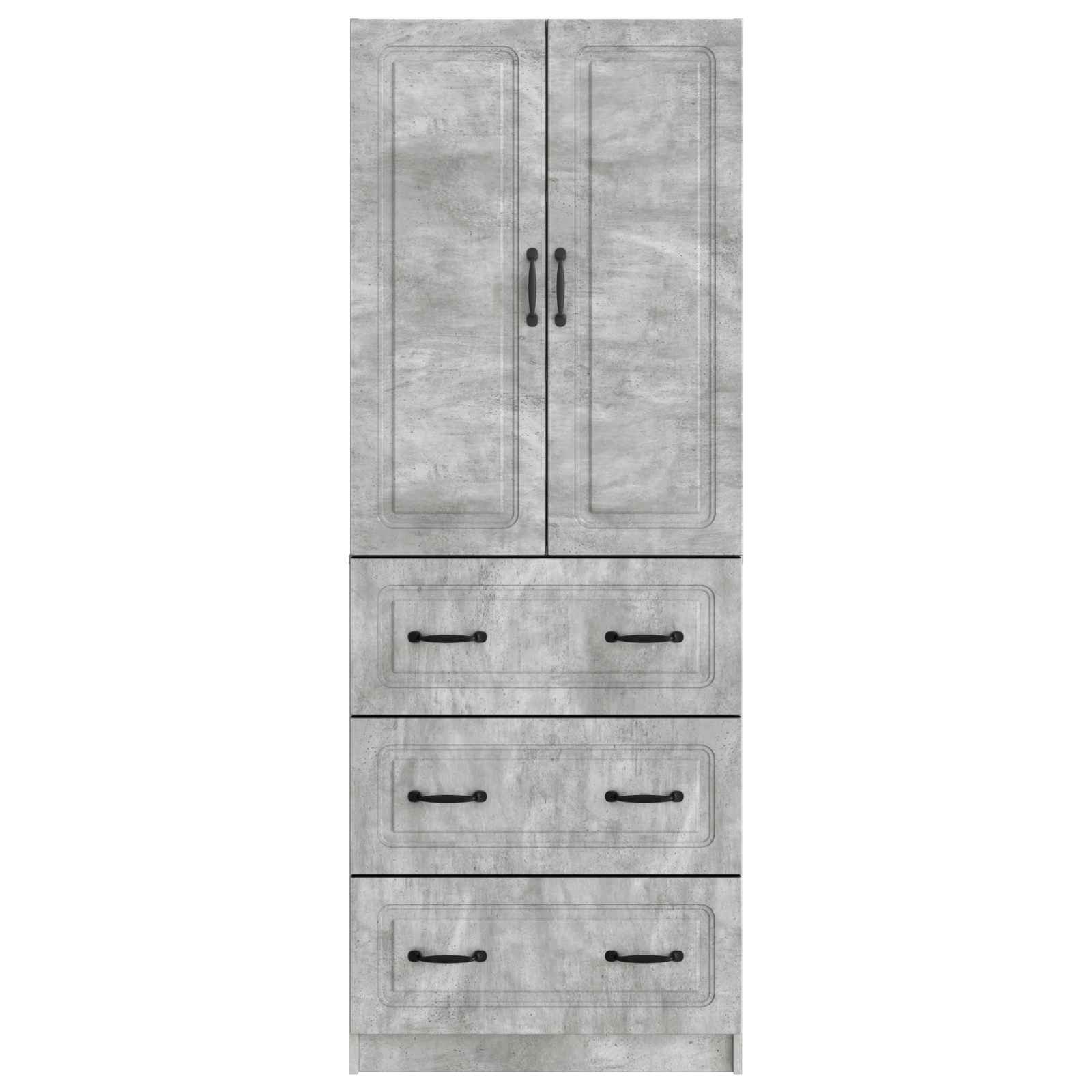 Set ormara 2 pcs Betonska siva 66 x 34,5 x 87 cm