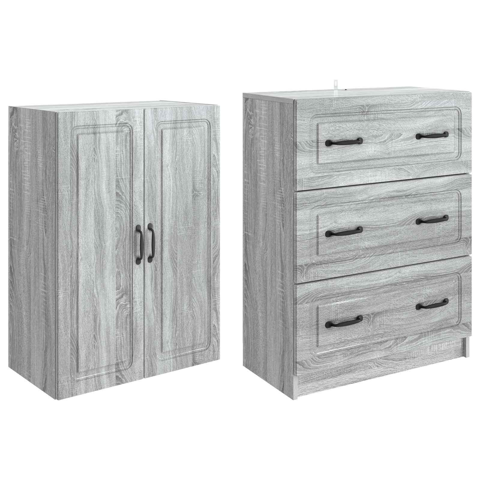 Set ormara 2 pcs Siva Sonoma 66 x 34,5 x 87 cm