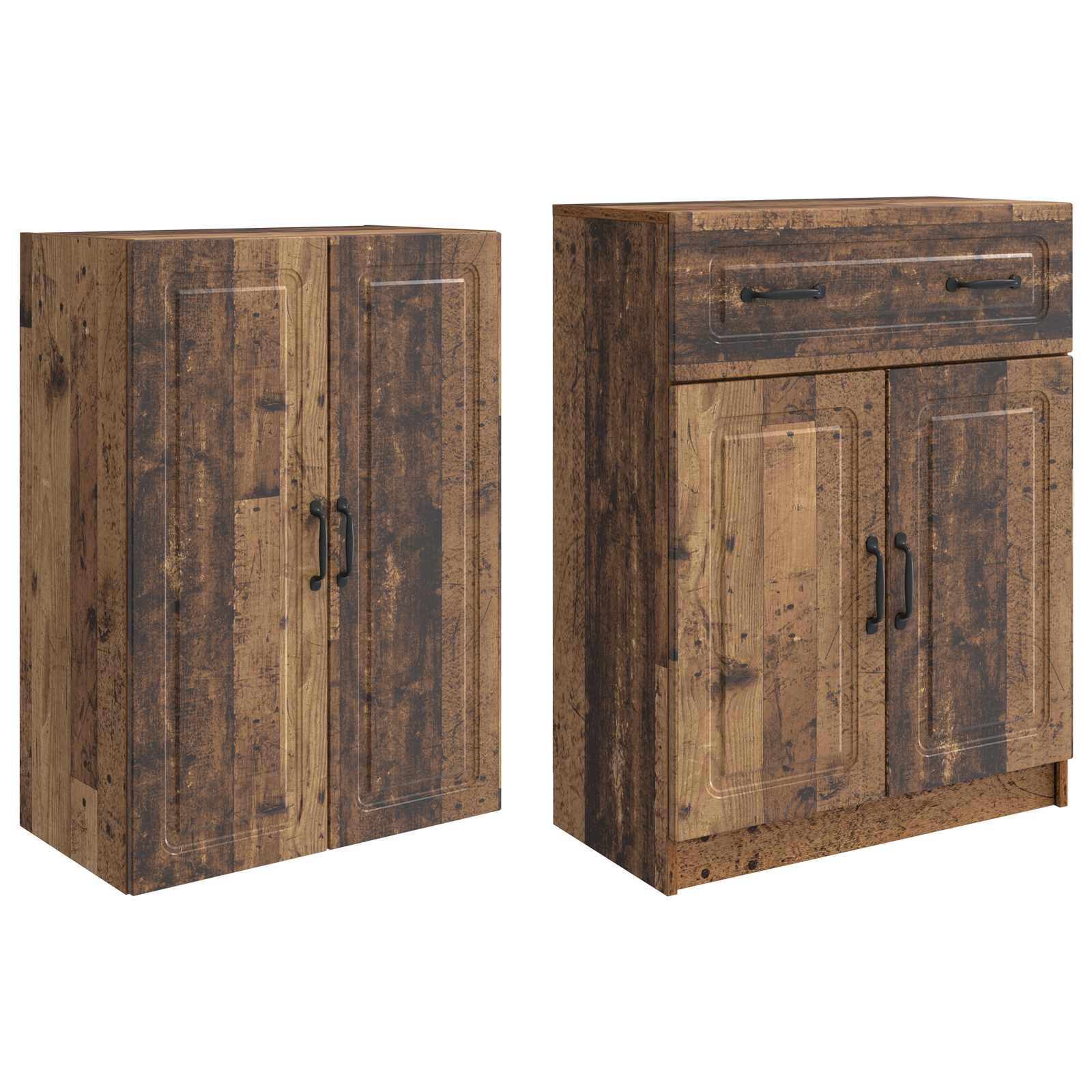 Set ormara 2 pcs Staro drvo Konstruirano drvo