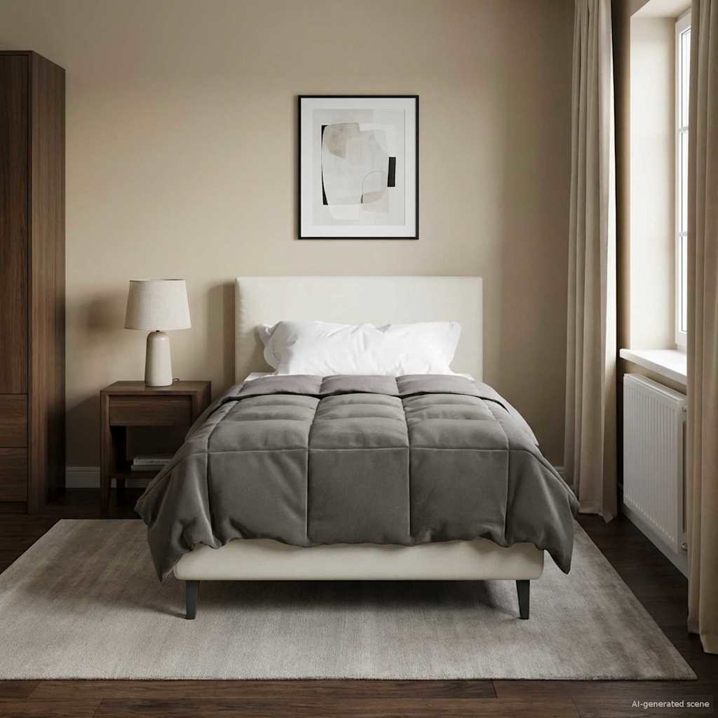 Ljetni pokrivač Svijetlo siva 135 x 200 cm Mikrovlakna