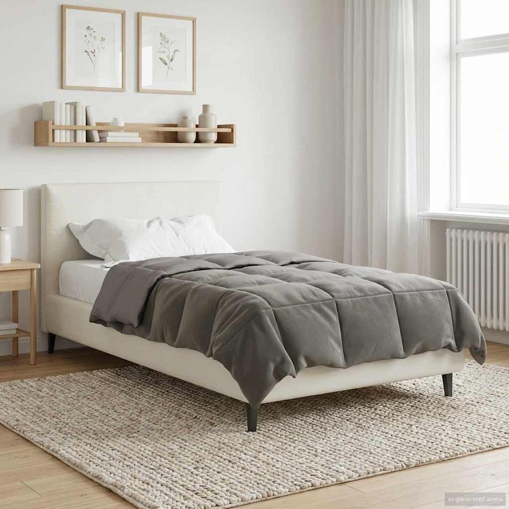 Ljetni pokrivač Svijetlo siva 140 x 220 cm Mikrovlakna