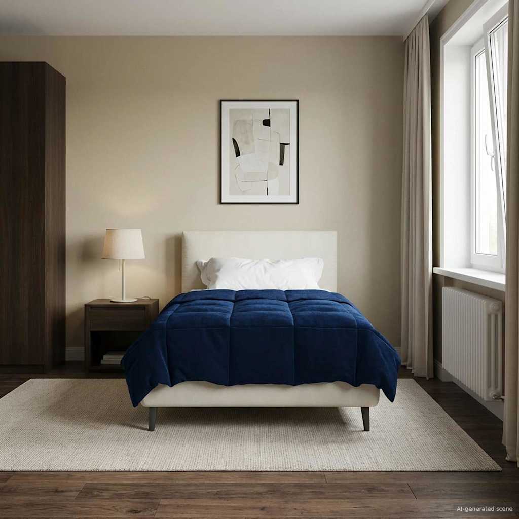 Ljetni pokrivač Šonerisan Tamno plava 140 x 220 cm Mikrovlakna