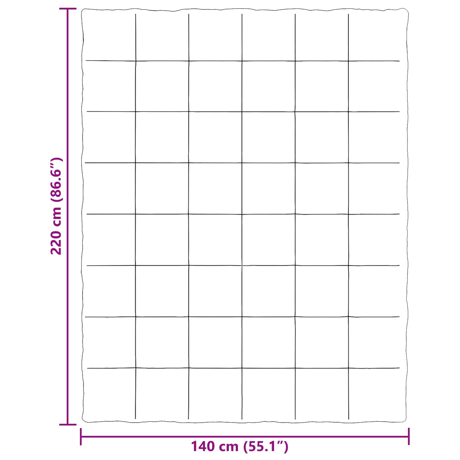 Puni pokrivač za cijelu godinu Crna 140 x 220 cm Mikrovlakna