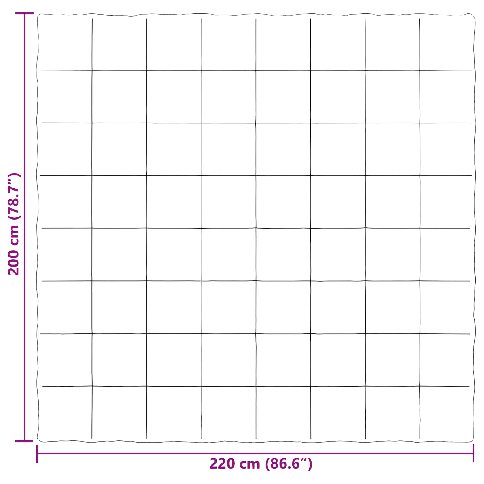 Puni pokrivač za cijelu godinu Crna 200 x 220 cm Mikrovlakna