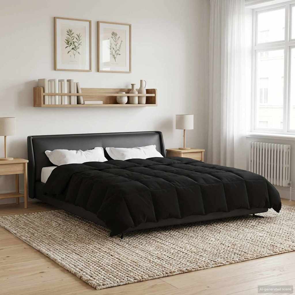 Zimska pokrivača Šonerisan Crna 220 x 260 cm Mikrovlakna