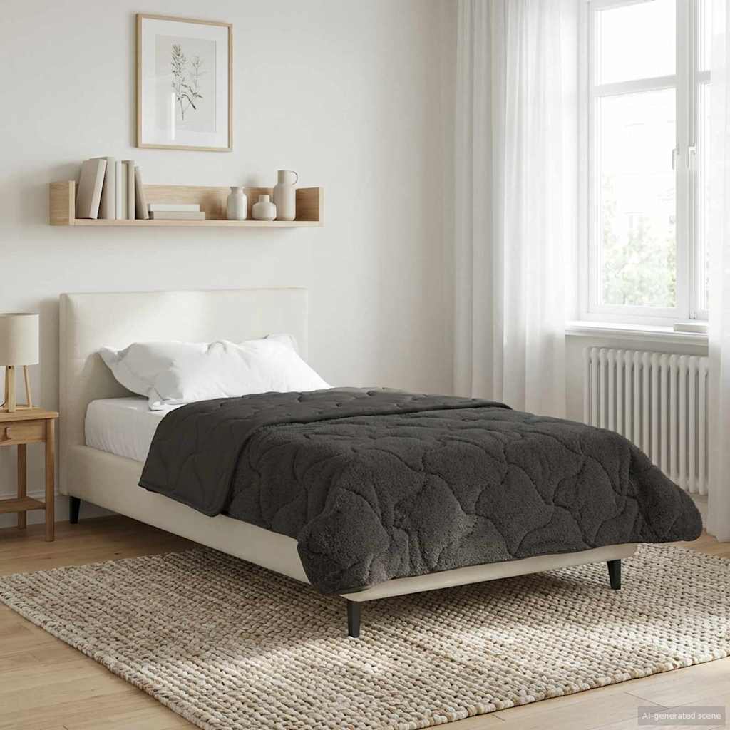 Ljetni pokrivač Antracit 140 x 220 cm Mikrofibra i teddy flis