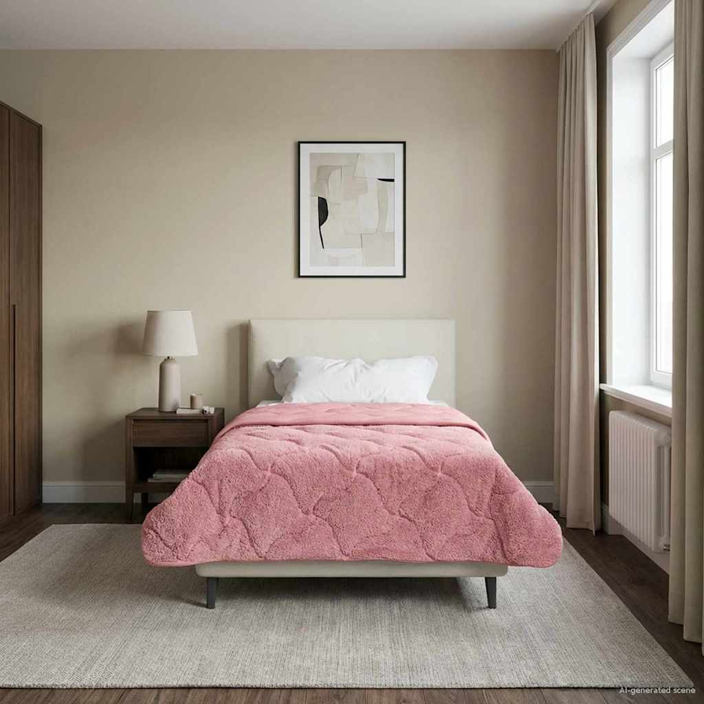 Ljetni pokrivač Ružičasta 140 x 220 cm Mikrofibra i teddy flis