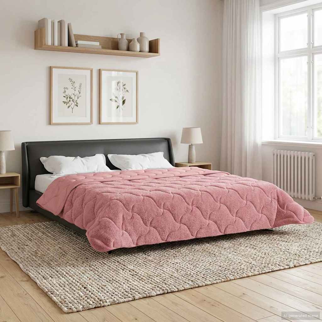 Ljetni pokrivač Ružičasta 240 x 260 cm Mikrofibra i teddy flis