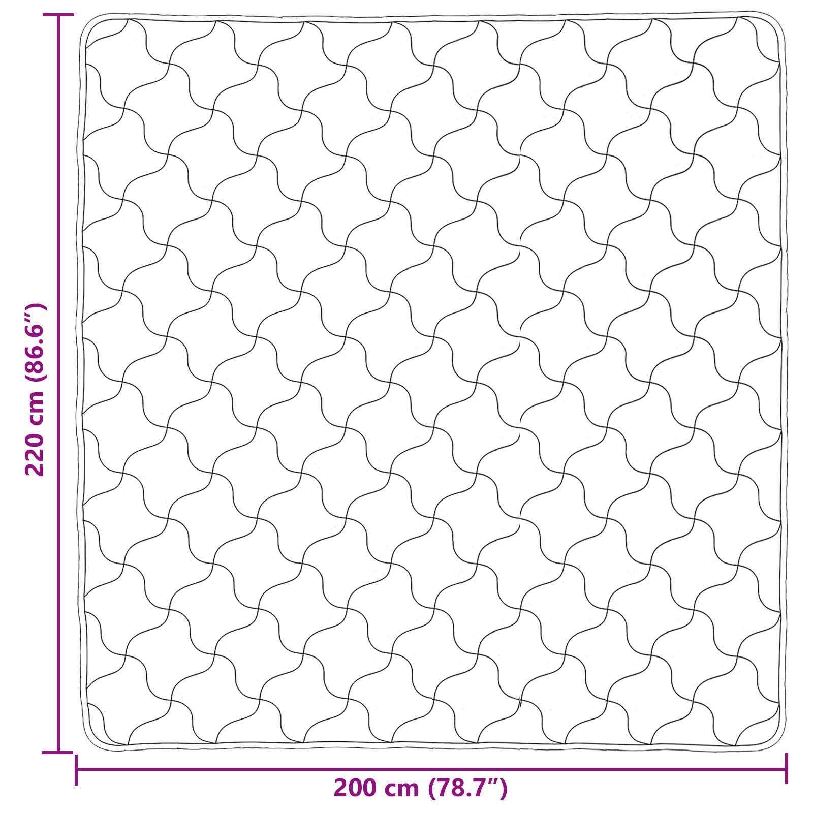 Zimska pokrivača Crna 200 x 220 cm Mikrofibra i teddy flis