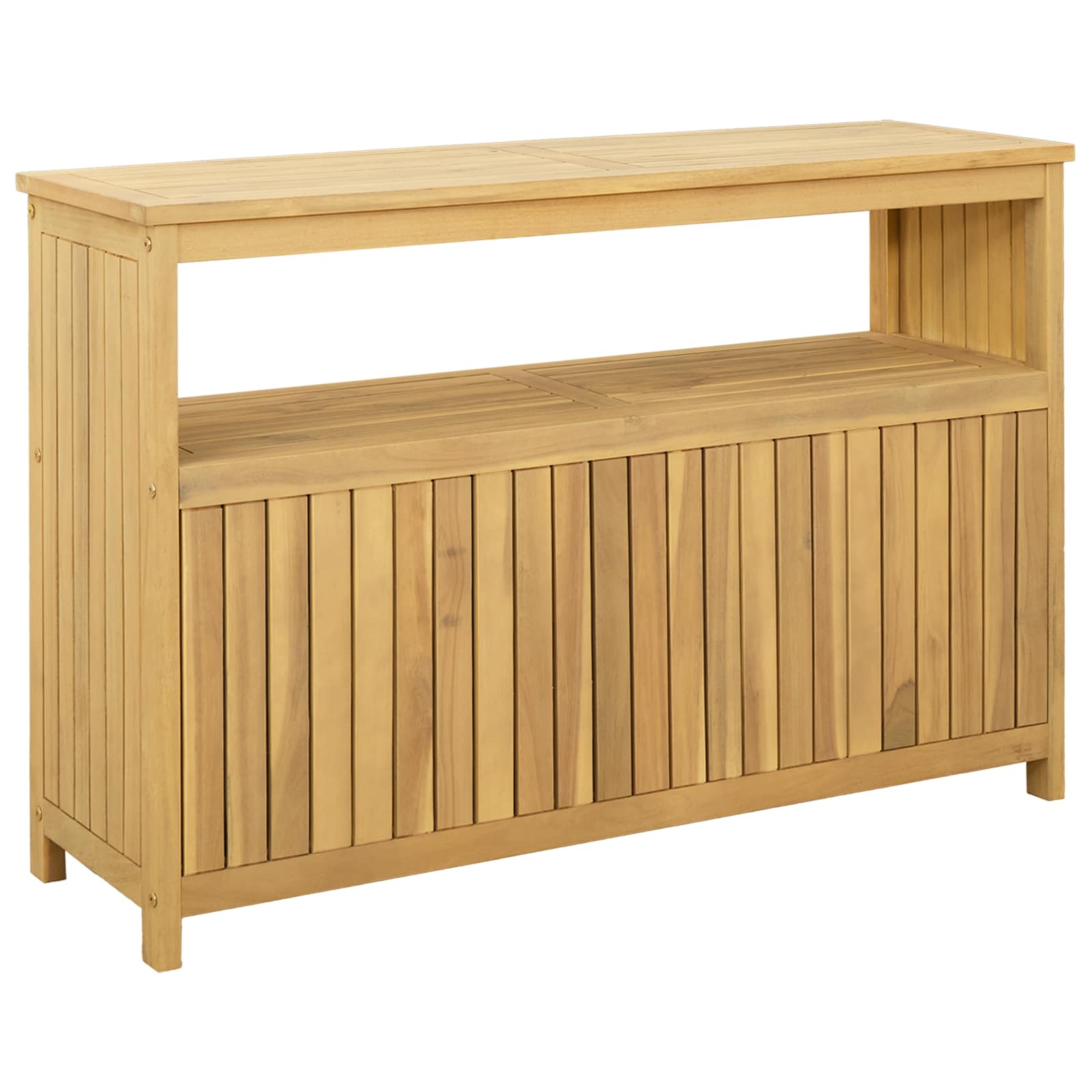 Vrtna konzola s pohranom Svijetla akacija 110 x 35 x 75 cm