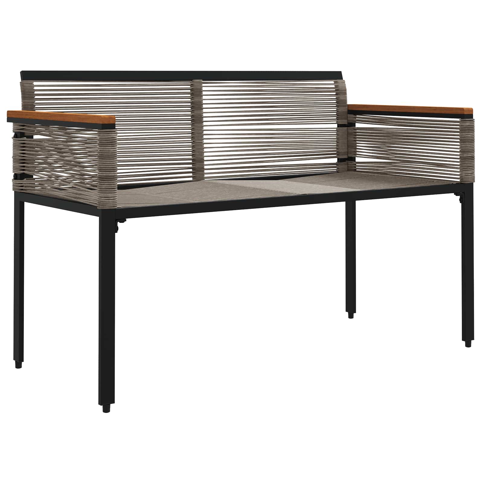 Vanjska klupa Siva i tamno siva 117 x 54 x 74.5 cm poliratan