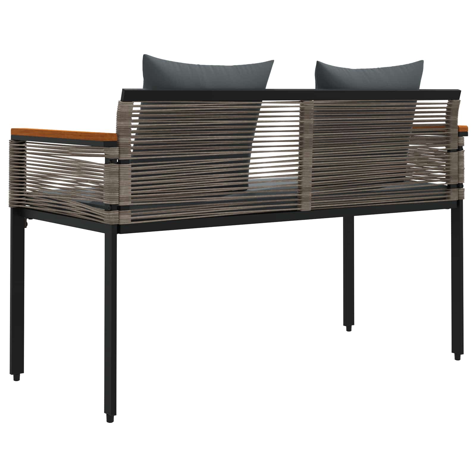 Vanjska klupa Siva i tamno siva 117 x 54 x 74.5 cm poliratan