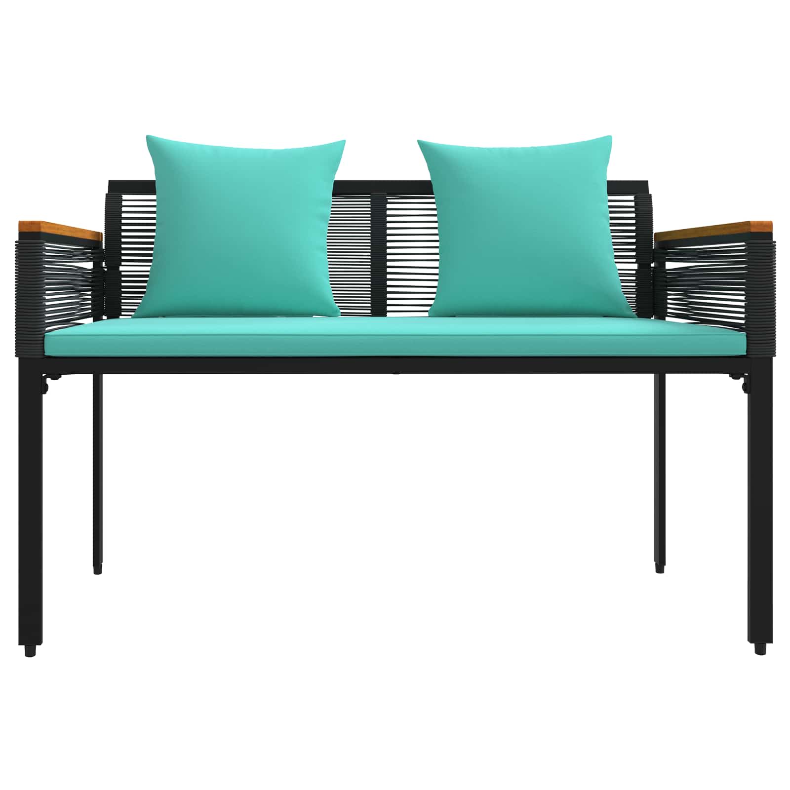 Vanjska klupa Crna i Tirkizna 117 x 54 x 74.5 cm poliratan