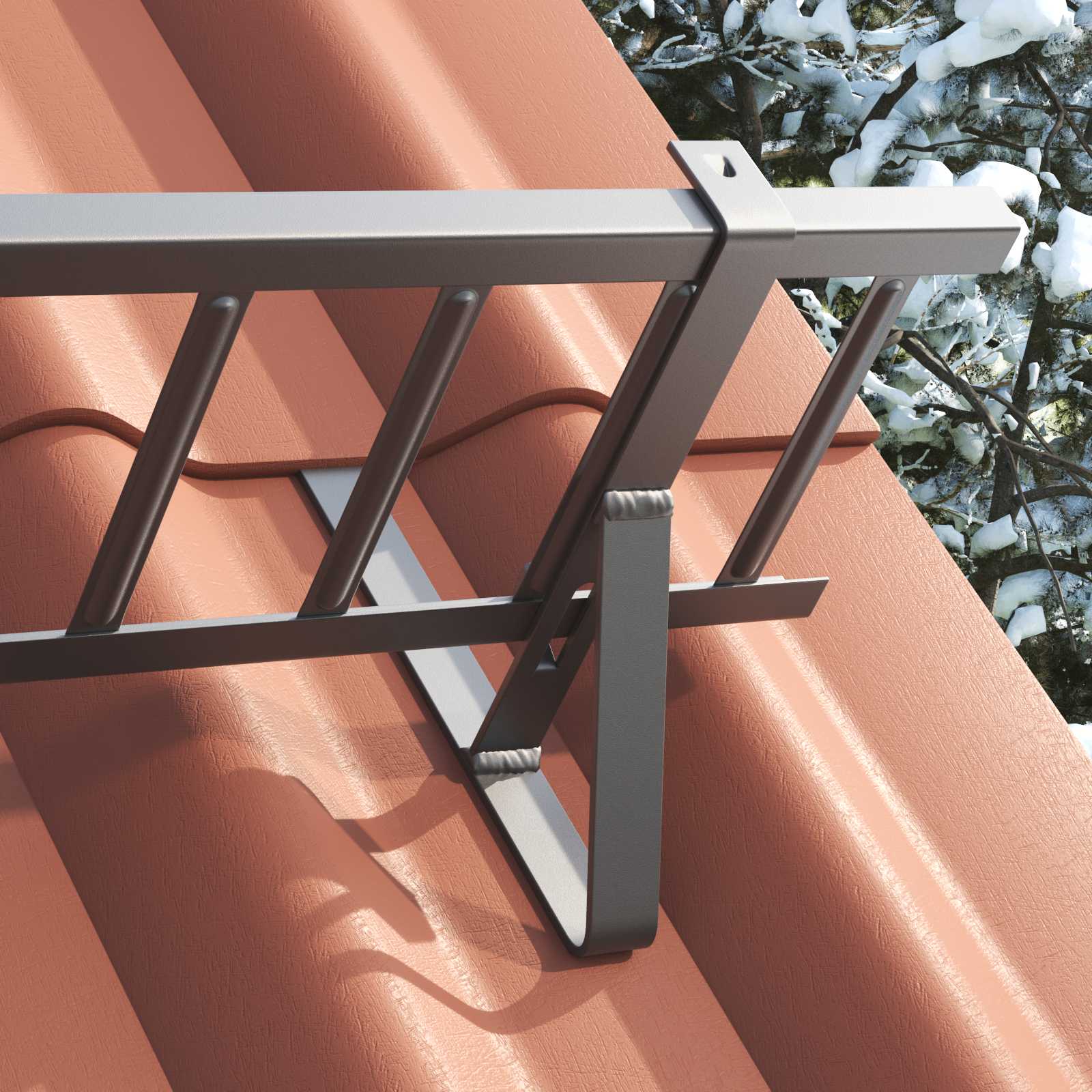 Podrška za zaštitu od snijega 6 pcs Antracit 29,5 x 3 x 34,5 cm